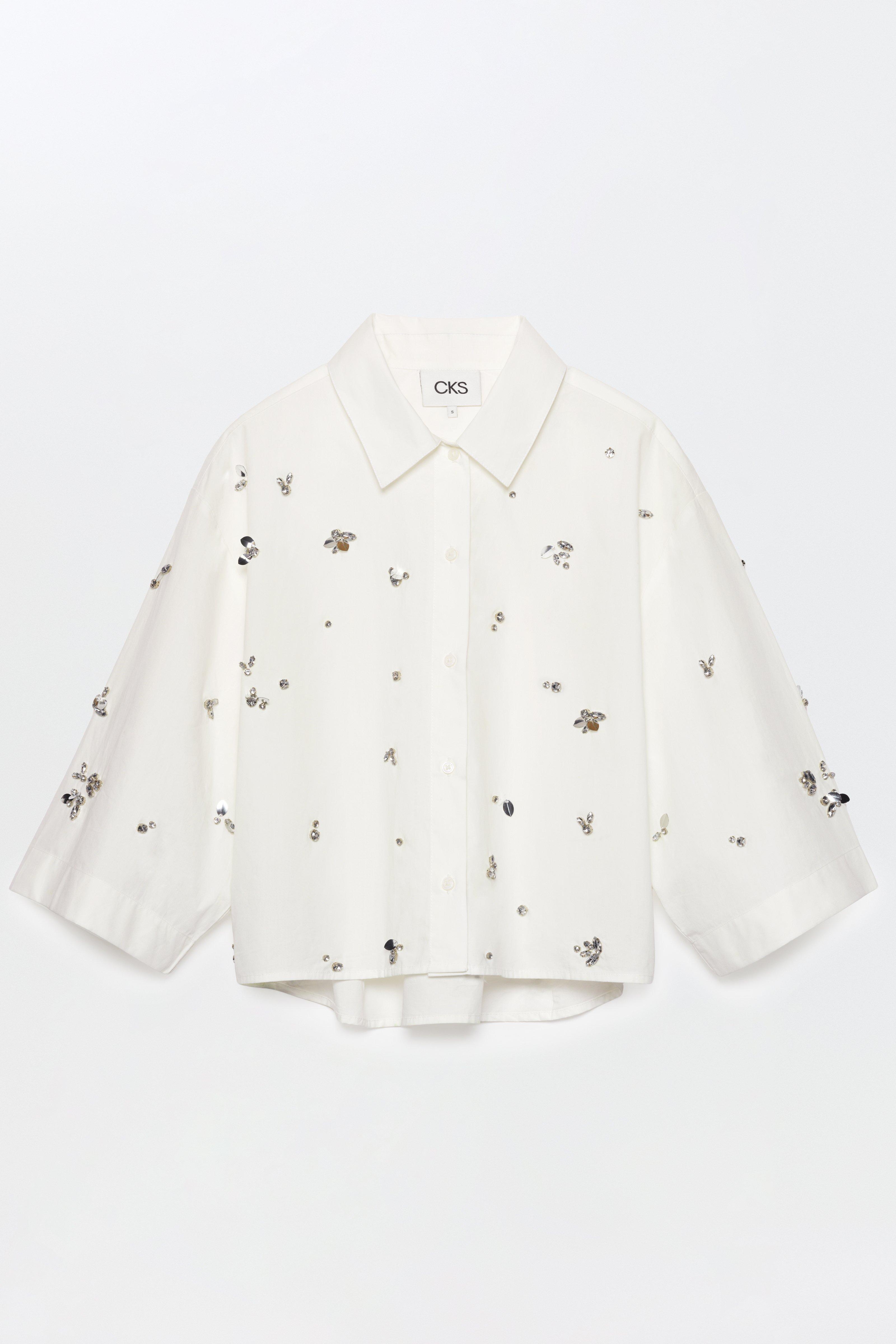 CKS - SELIO - blouse korte mouwen - wit
