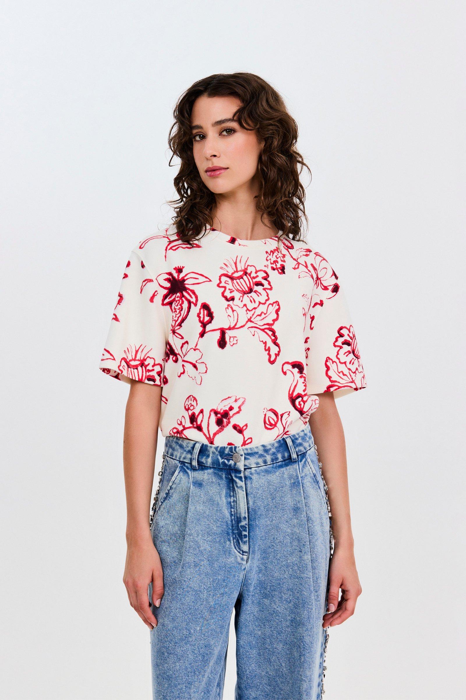 CKS - SARIA - t-shirt korte mouwen - felrood