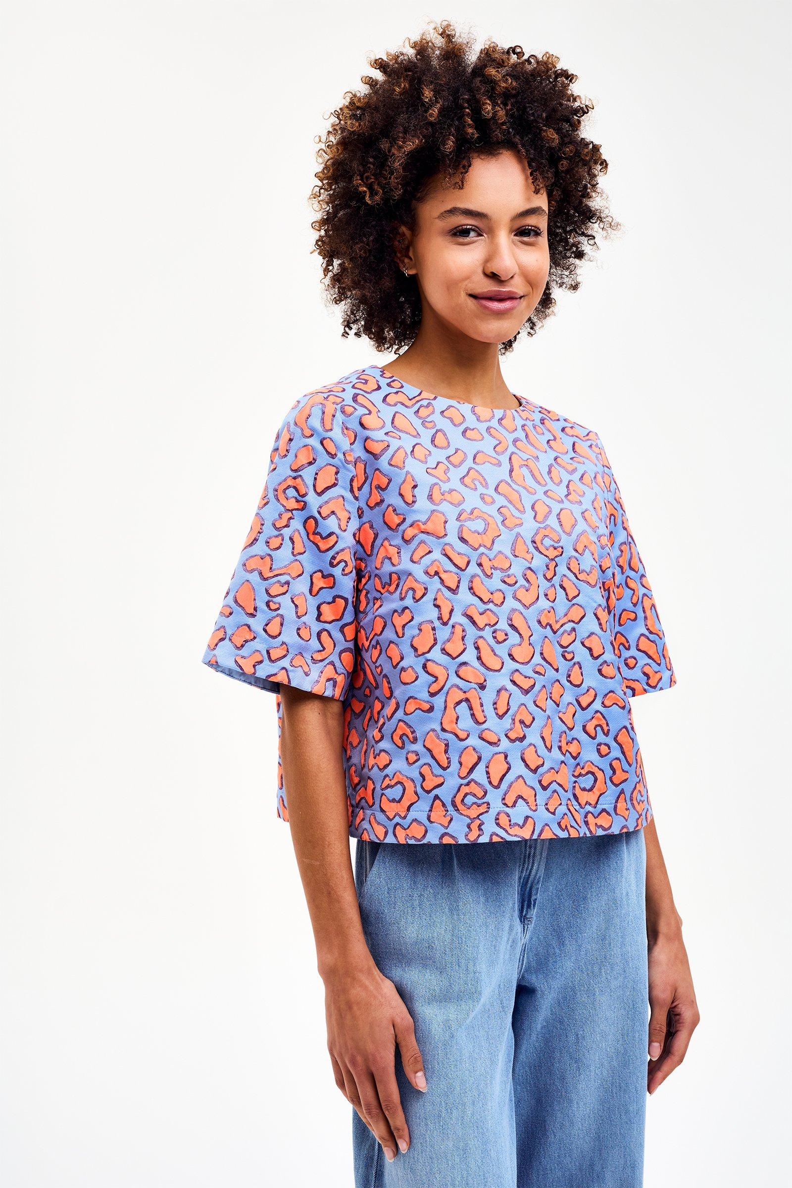 CKS - TIRIAN - blouse korte mouwen - feloranje