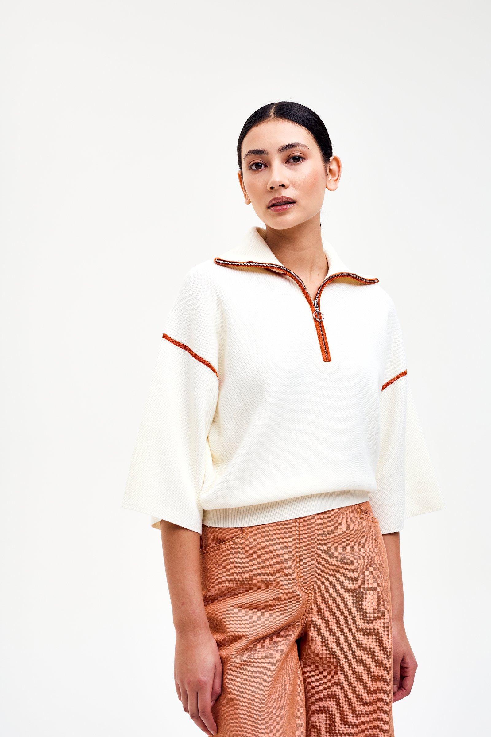 CKS - PLUM - gebreide top - wit