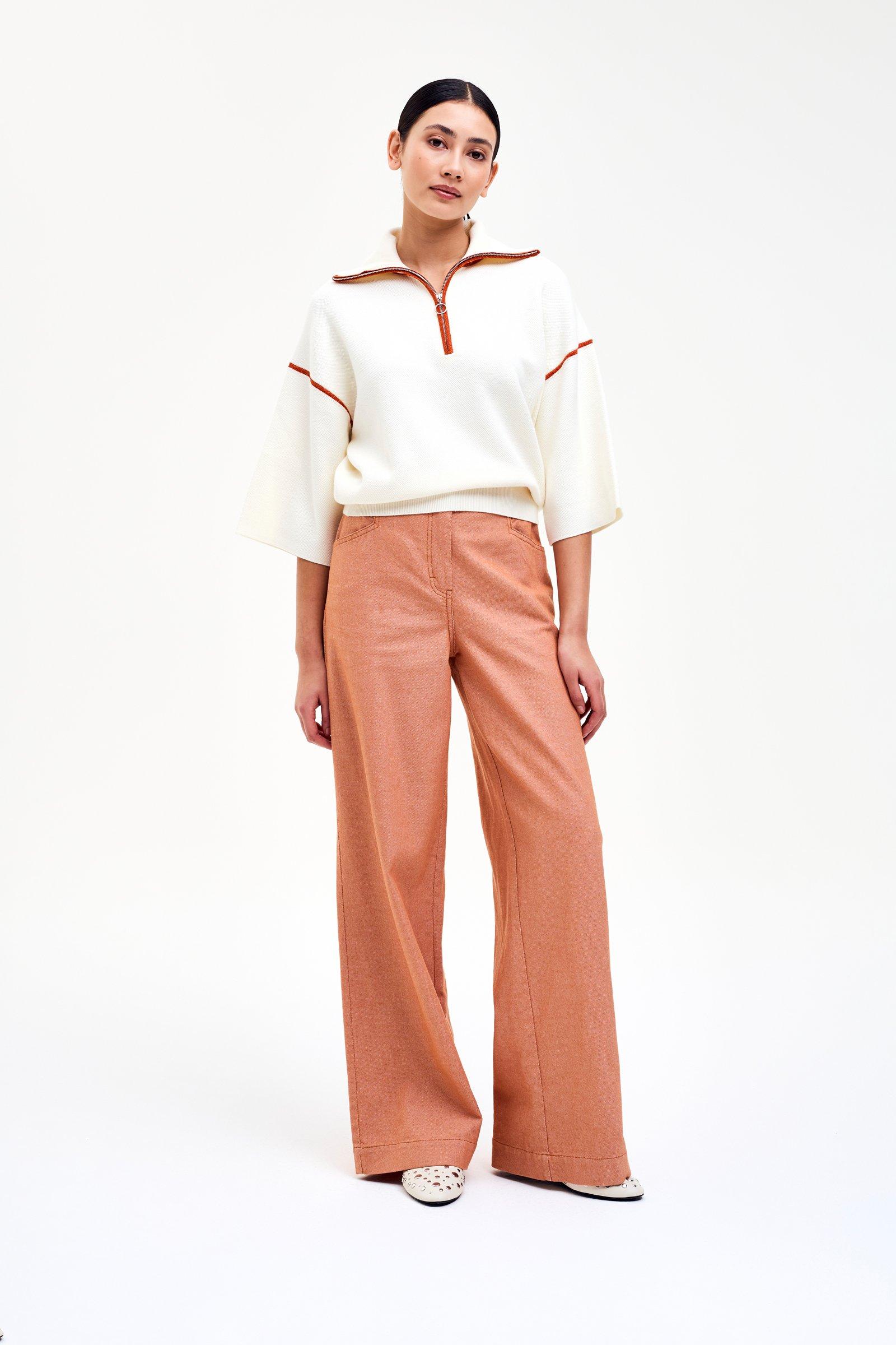 CKS - PLUM - haut tricoté - blanc