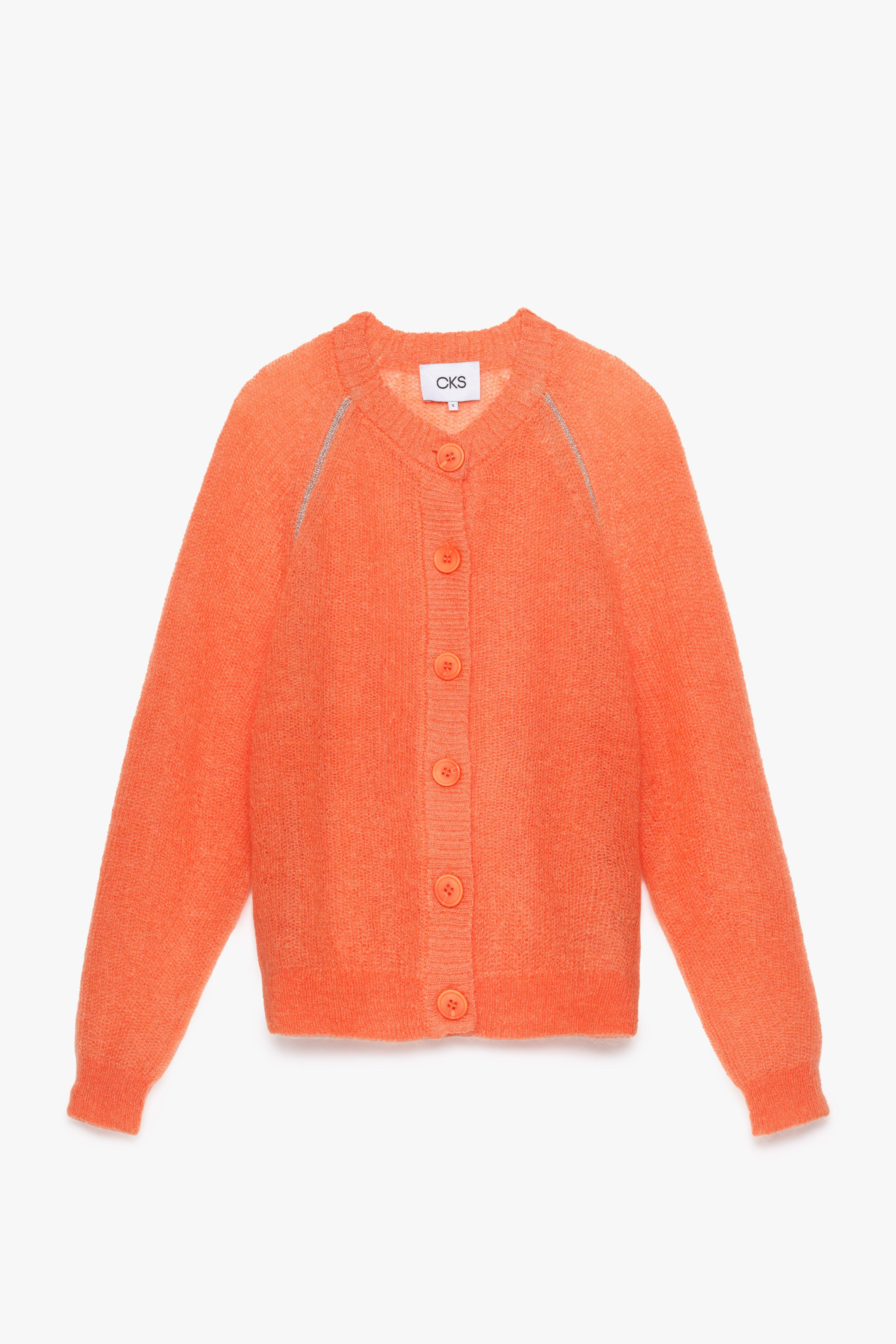 CKS - CARDIHAIR - cardigan - intens oranje