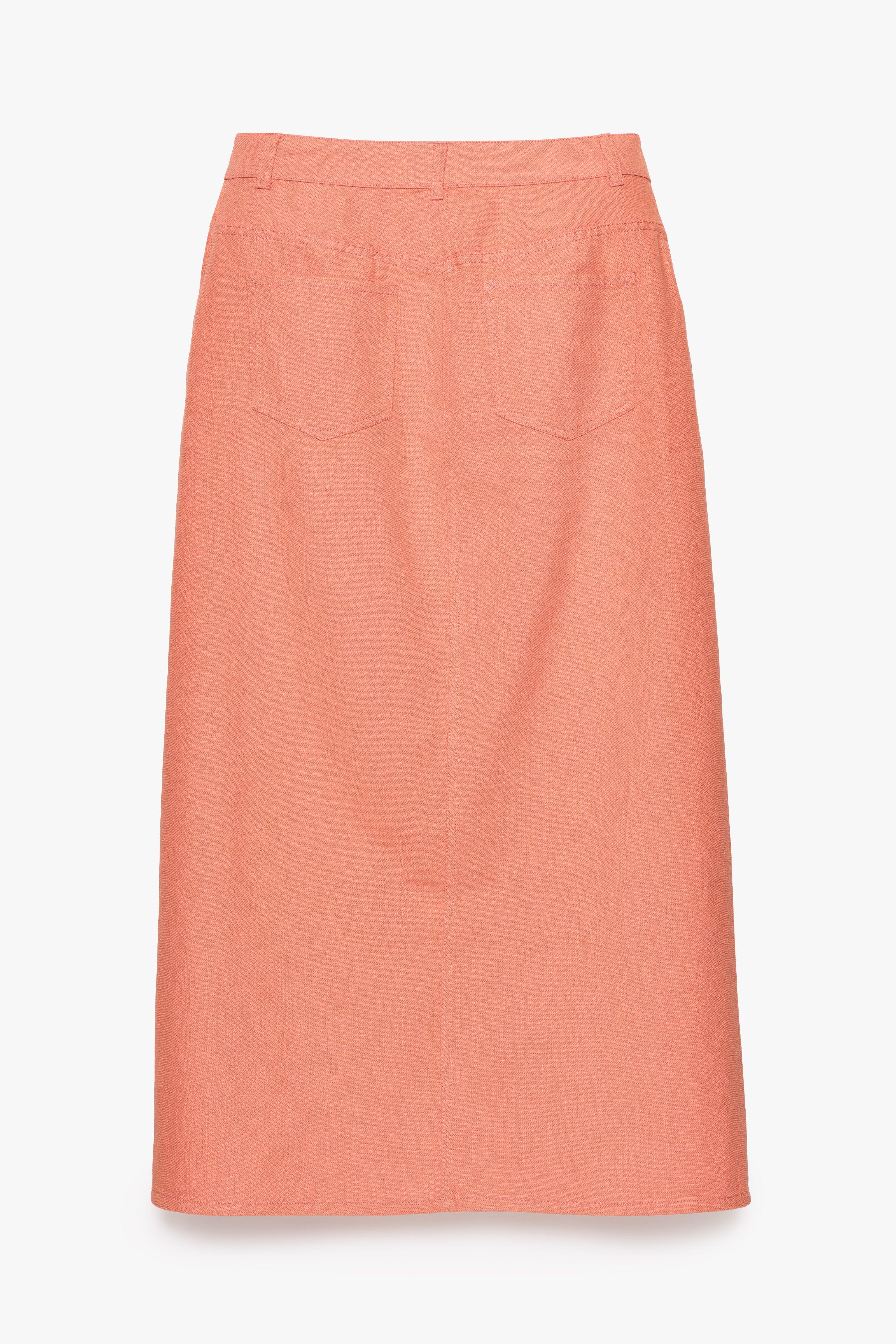 CKS - SKETCHY - jupe longue - orange vif