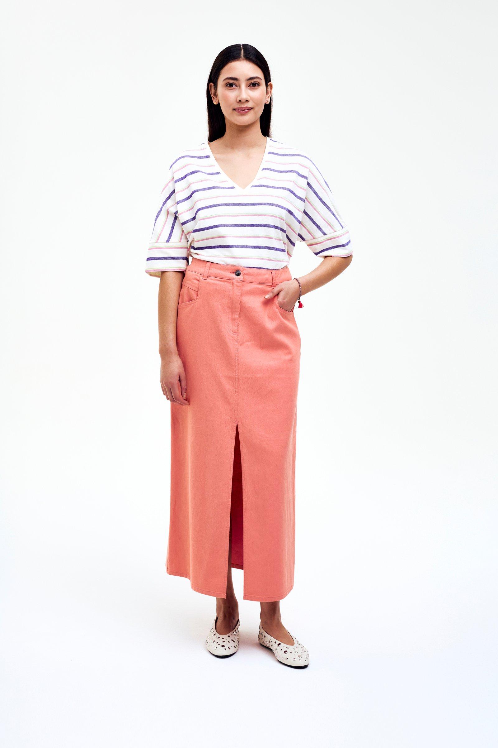 CKS - SKETCHY - long skirt - bright orange