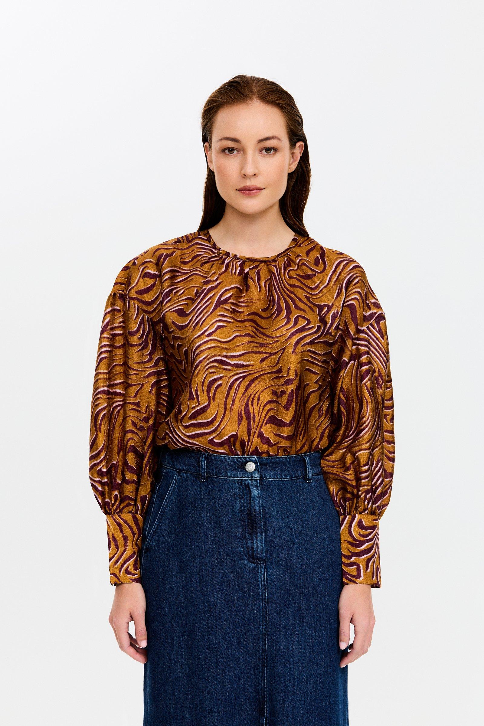 CKS - SONICO - blouse lange mouwen - bruin