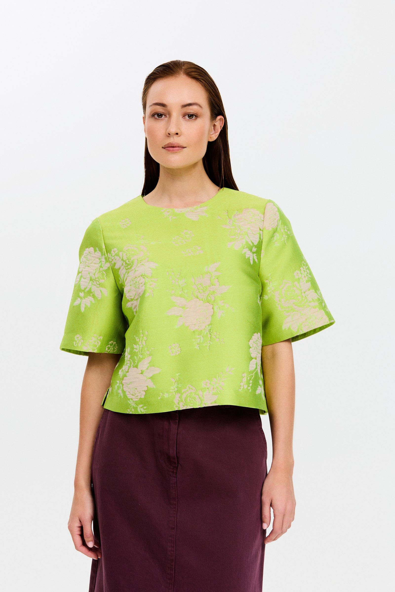 CKS - TIRIAN - blouse korte mouwen - intens groen