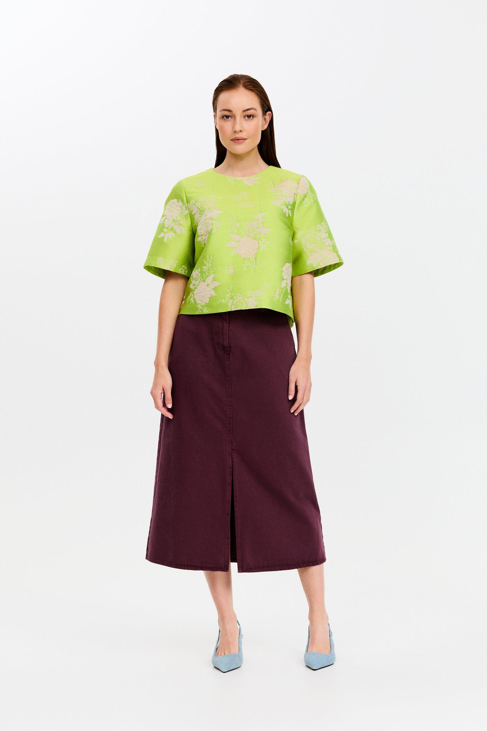 CKS - TIRIAN - blouse korte mouwen - intens groen