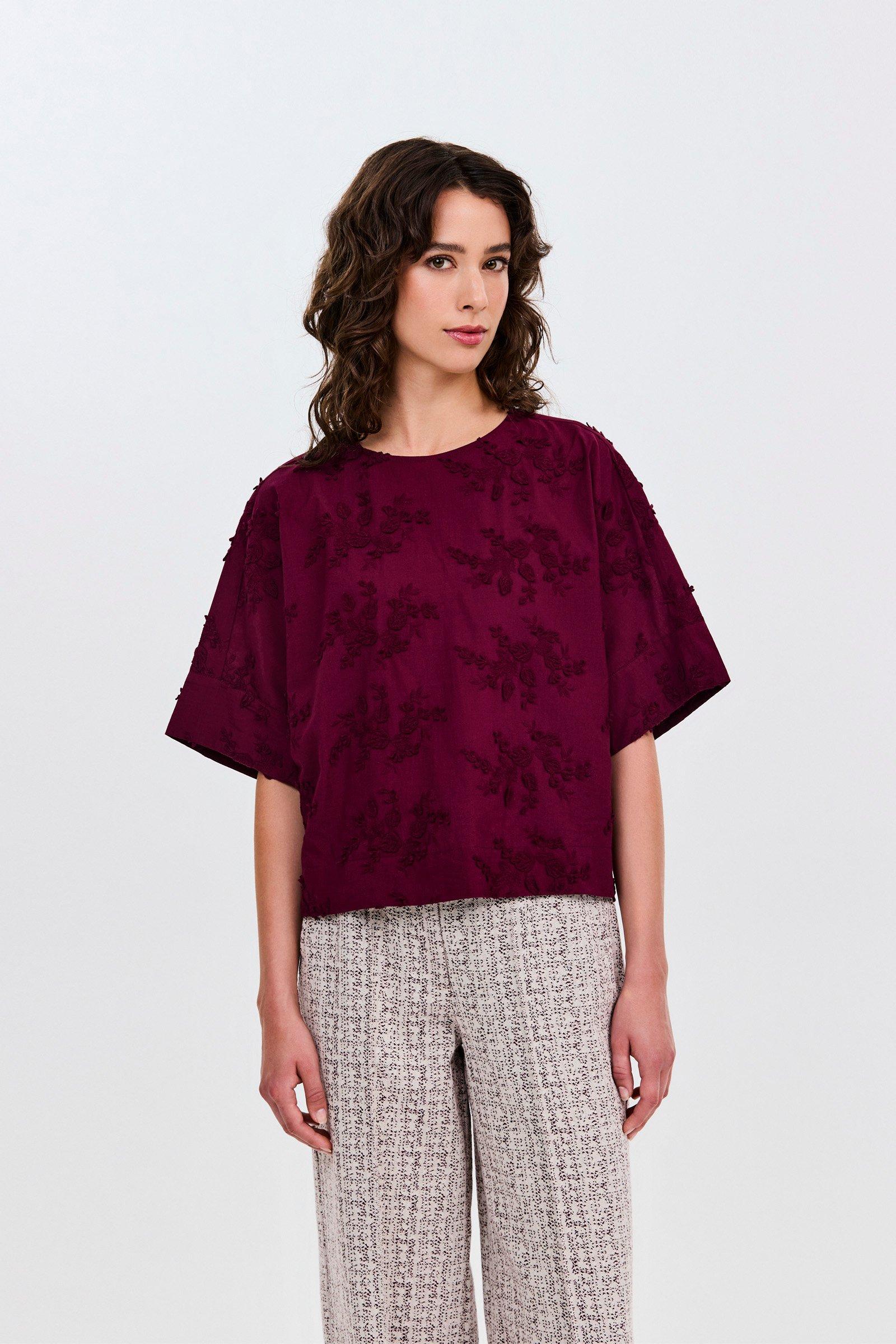 CKS - SELAN - Bluse Kurze Ärmel - Violett