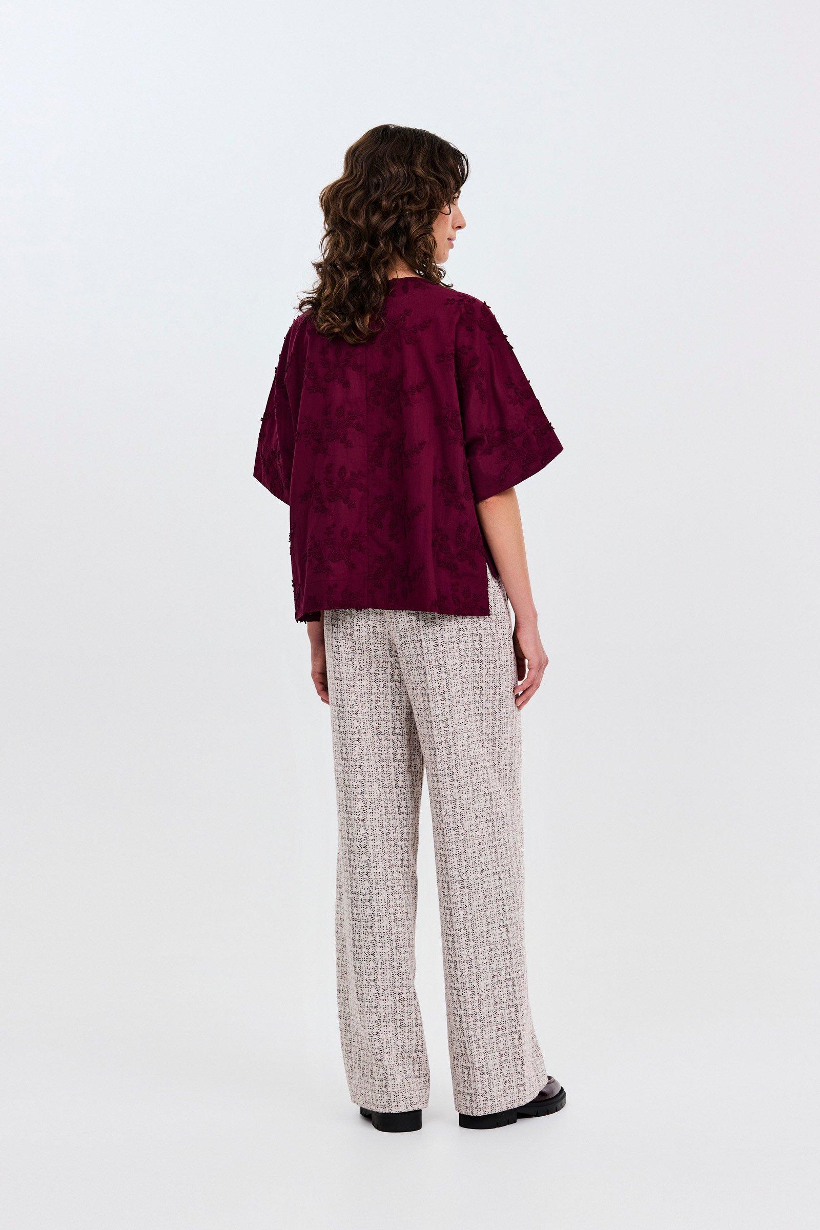 CKS - SELAN - blouse korte mouwen - bordeaux