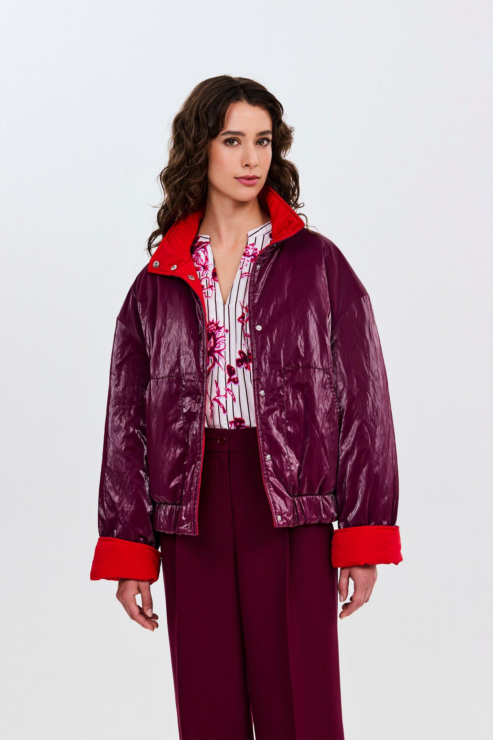 CKS - COLDE - short coat - burgundy