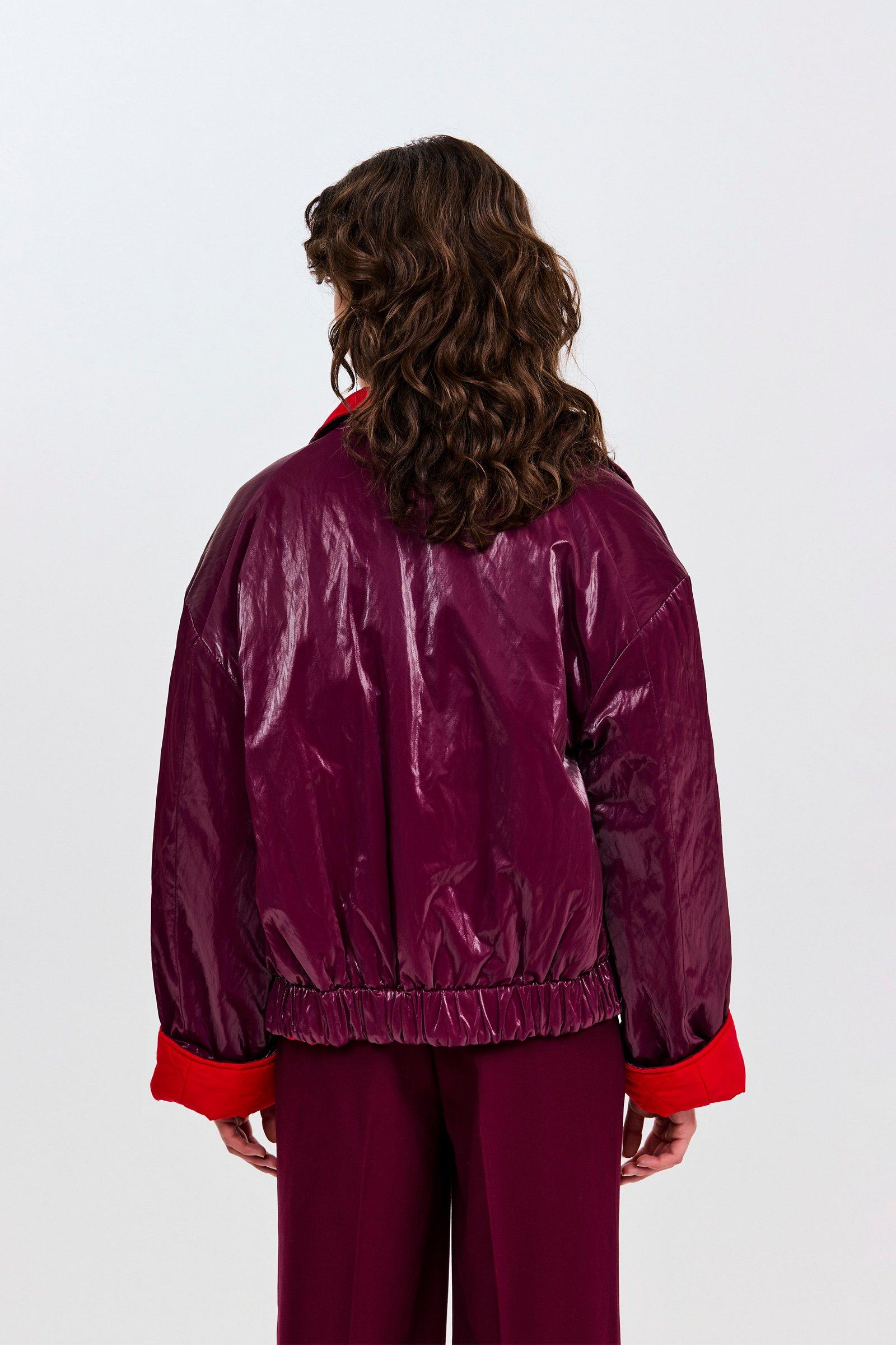 CKS - COLDE - short coat - burgundy