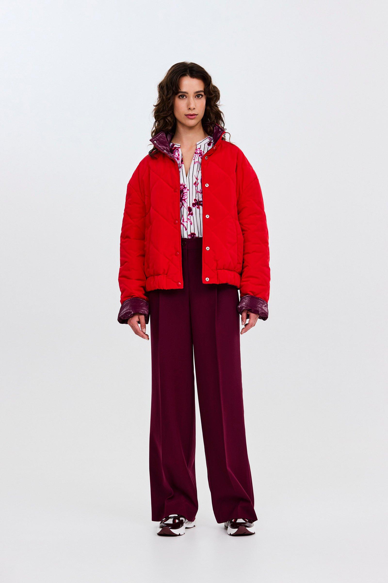 CKS - COLDE - short coat - burgundy