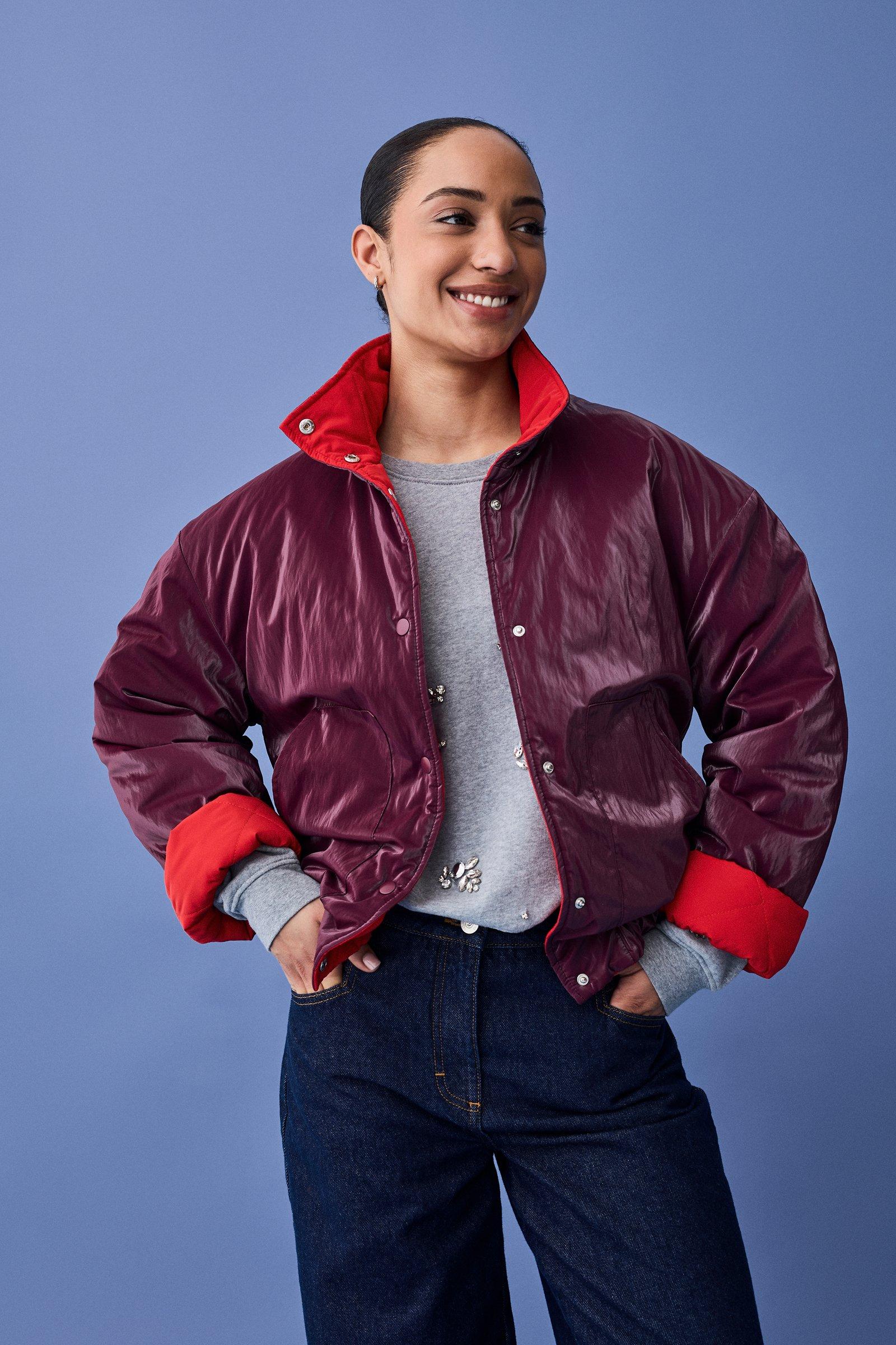 CKS - COLDE - short coat - burgundy