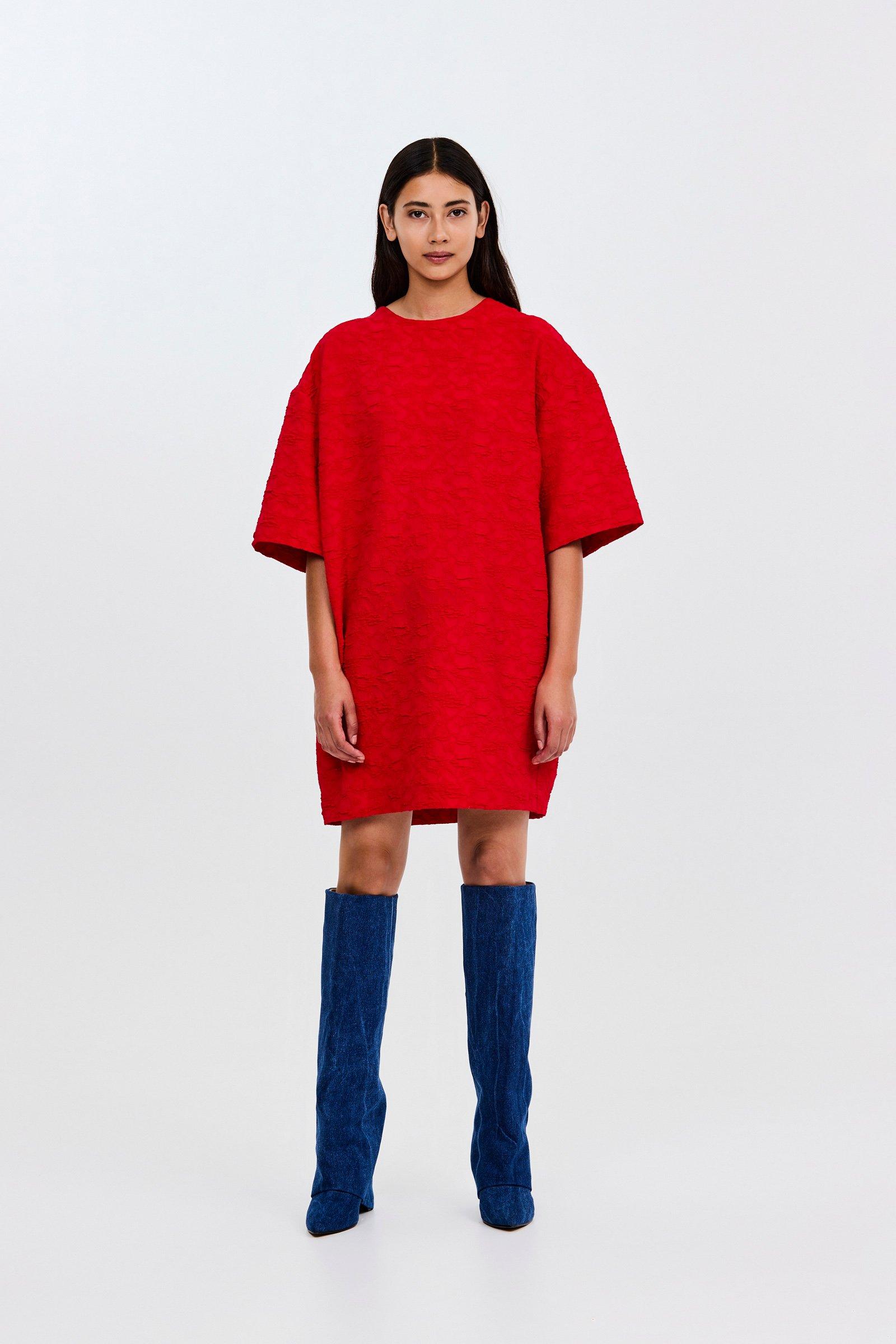 CKS - DAWA - korte jurk - intens rood
