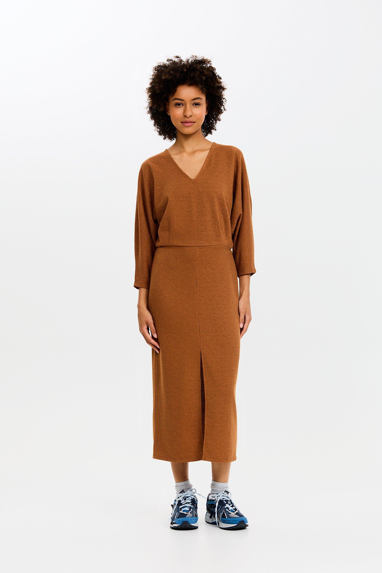 CKS - DRAZLESS - Midi-Kleid - Braun