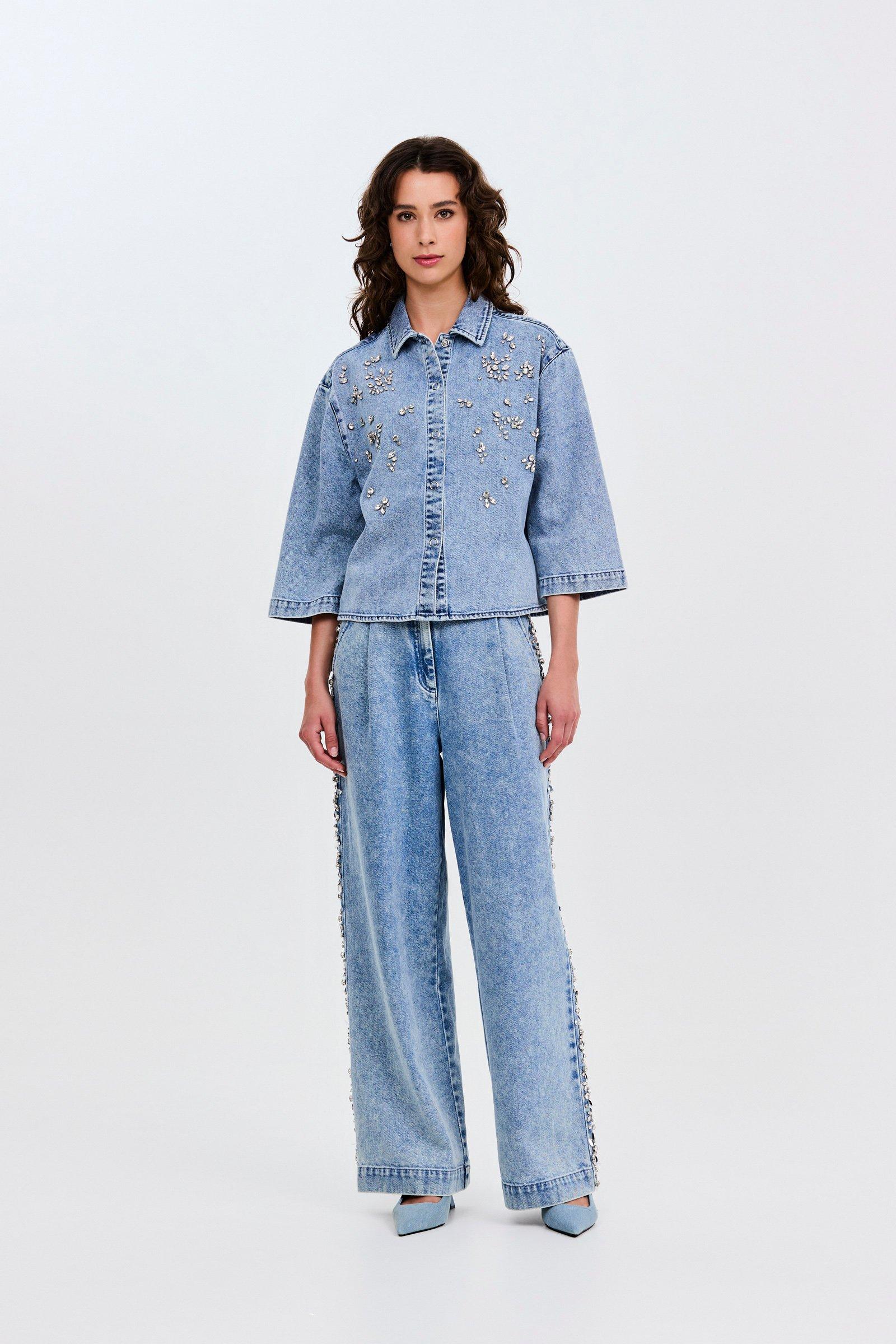 CKS - SELIE - blouse short sleeves - blue