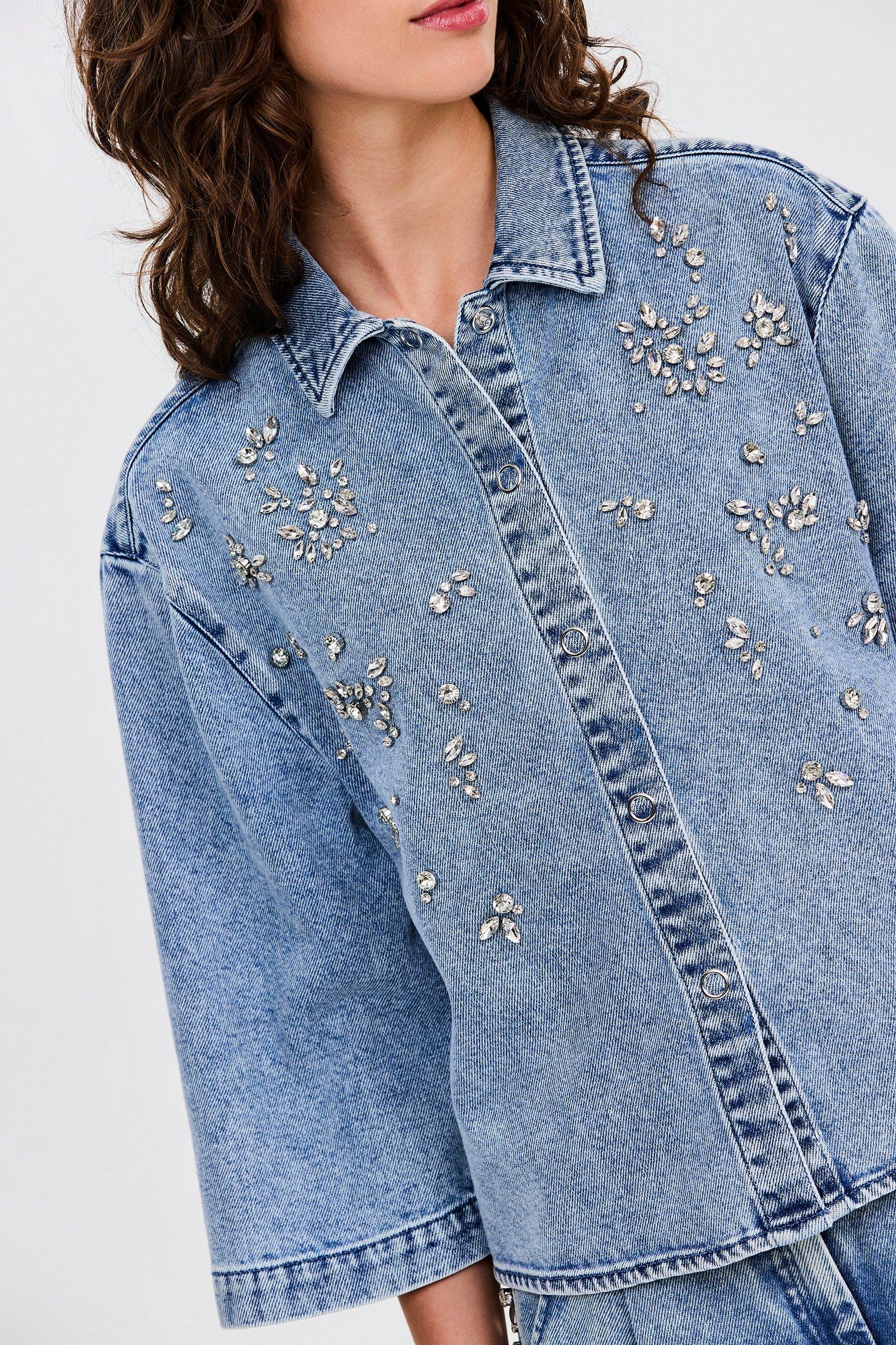 CKS - SELIE - blouse korte mouwen - blauw