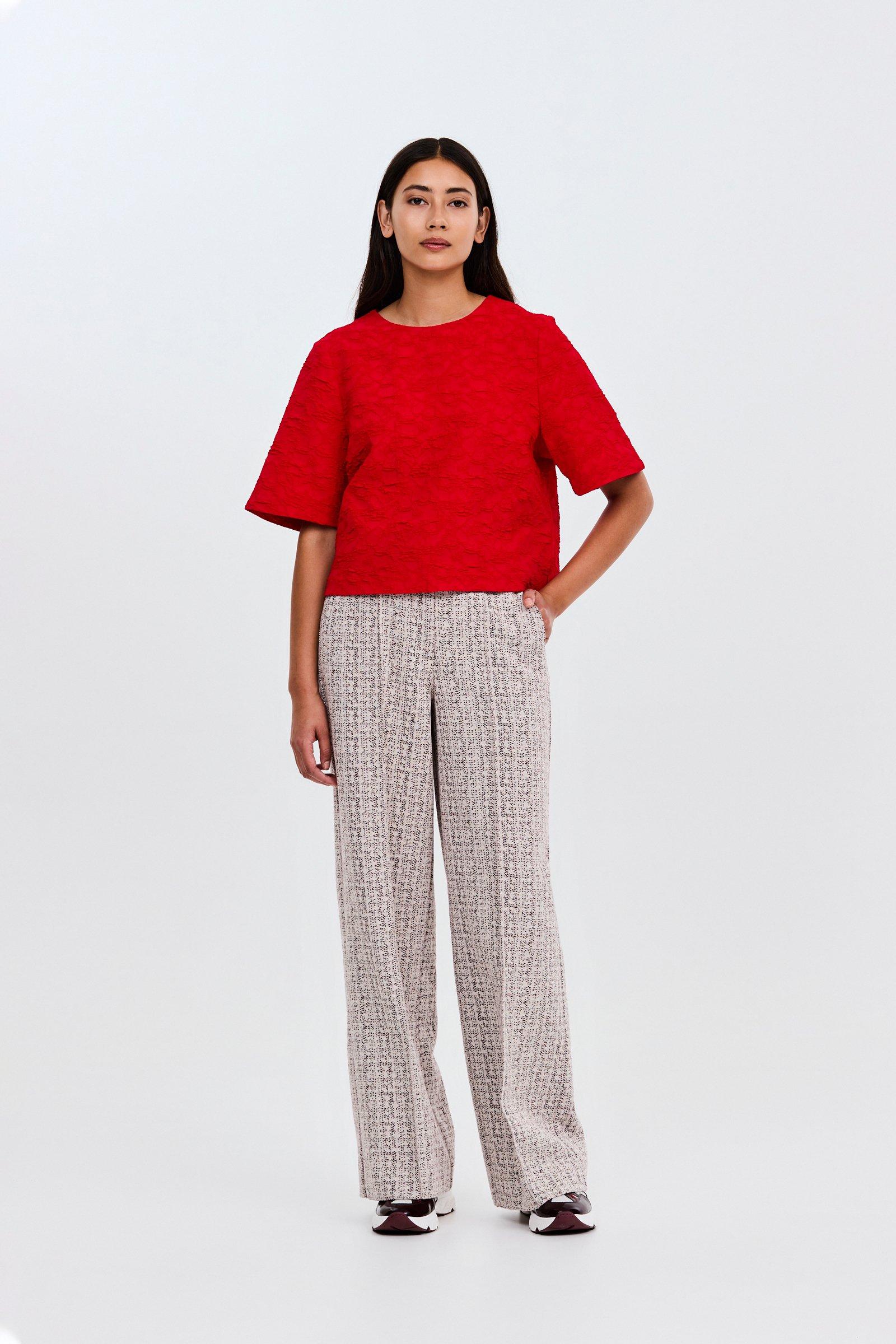 CKS - TIRIAN - blouse korte mouwen - felrood