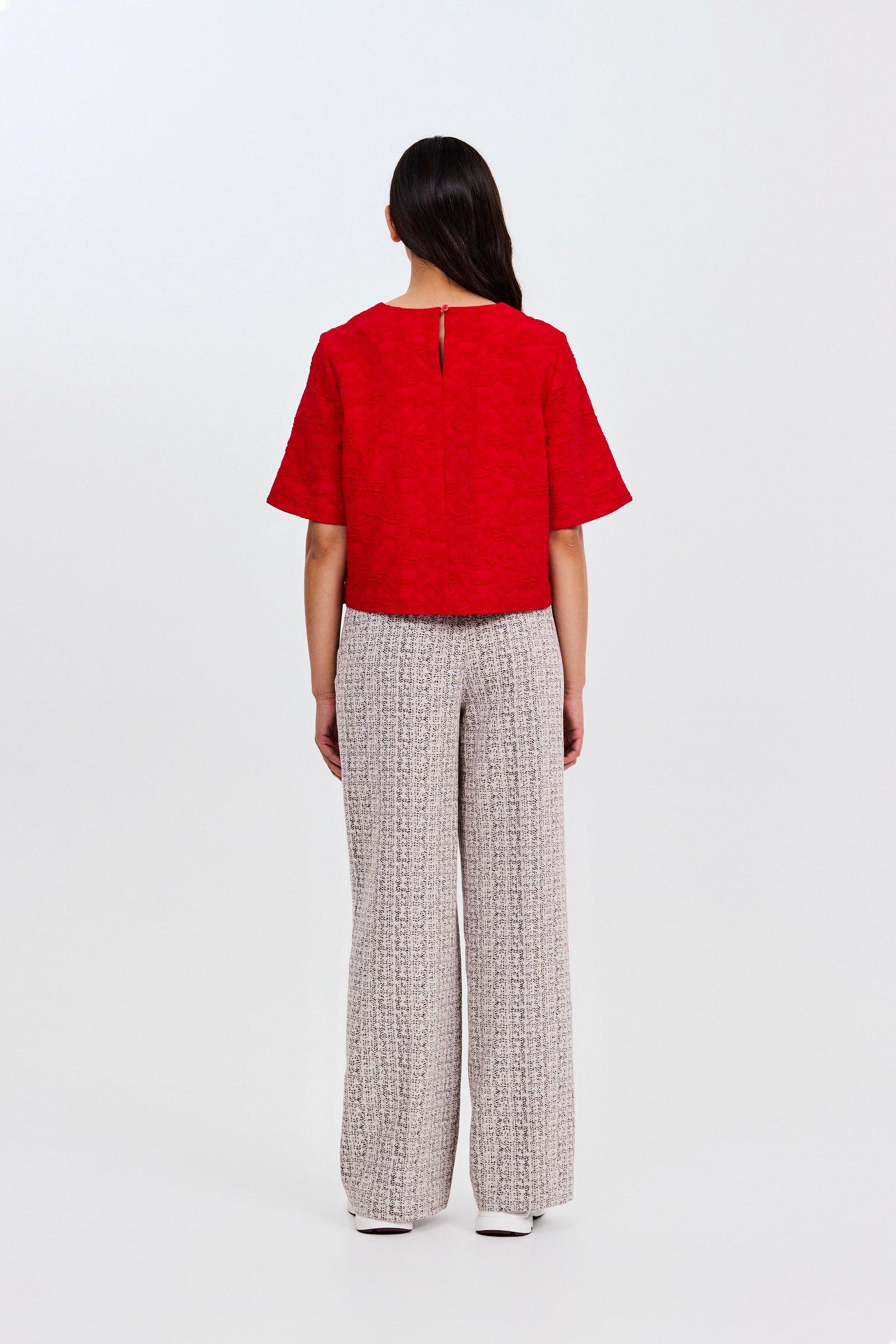 CKS - TIRIAN - blouse korte mouwen - felrood