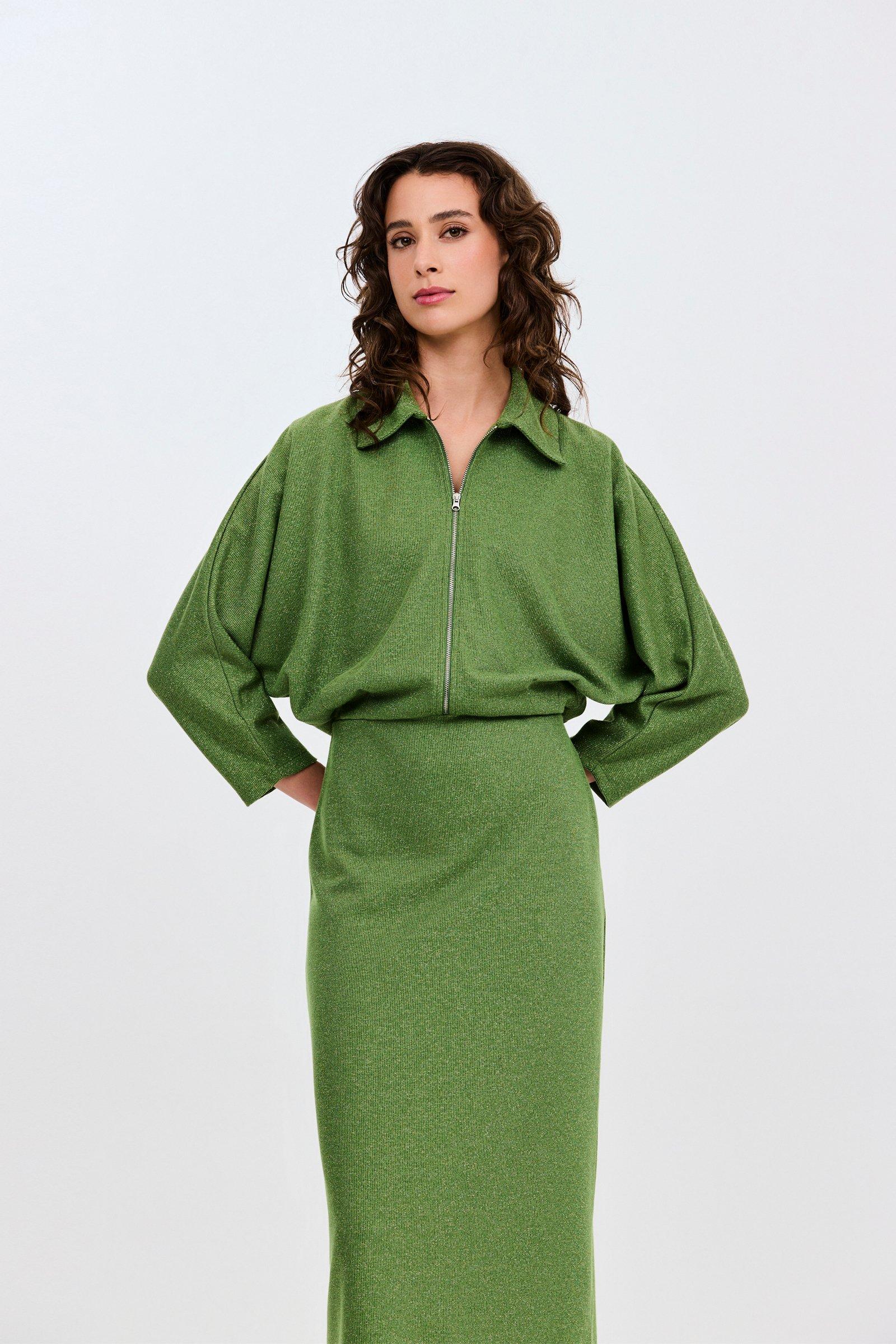CKS - DAVINIA - robe midi - khaki