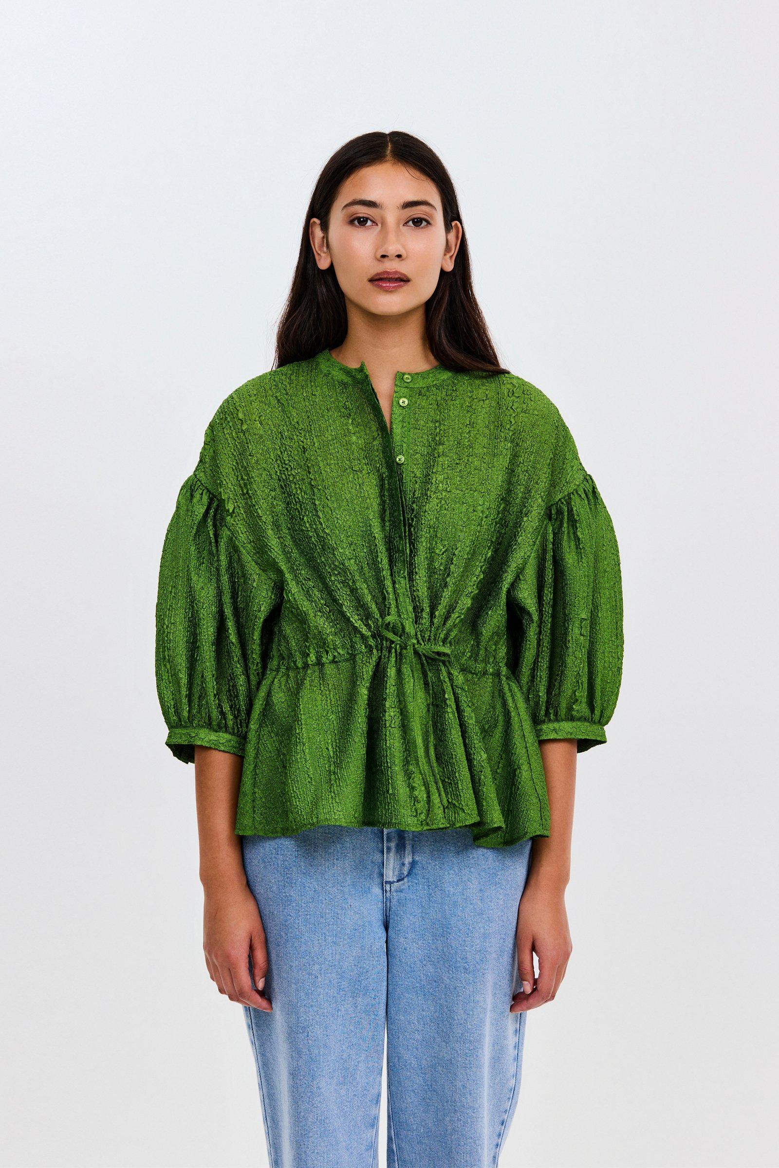 CKS - SOBER - blouse short sleeves - green