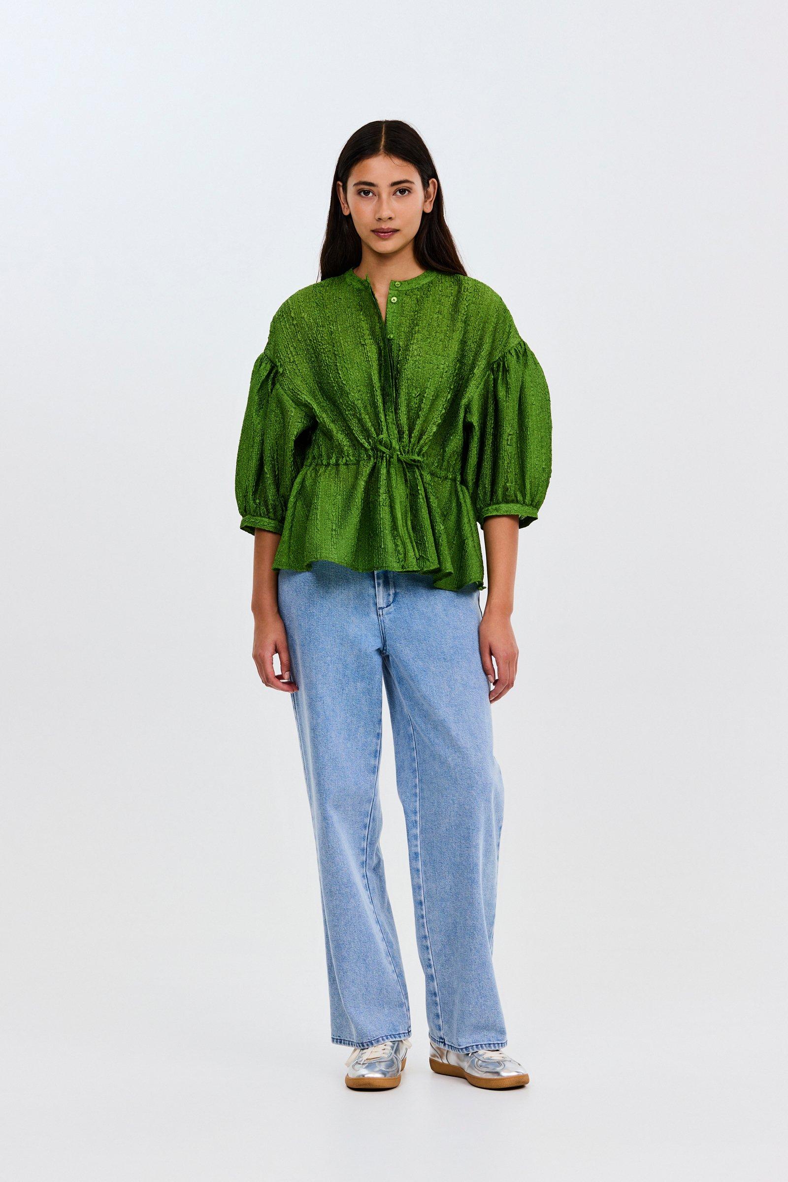 CKS - SOBER - blouse short sleeves - green