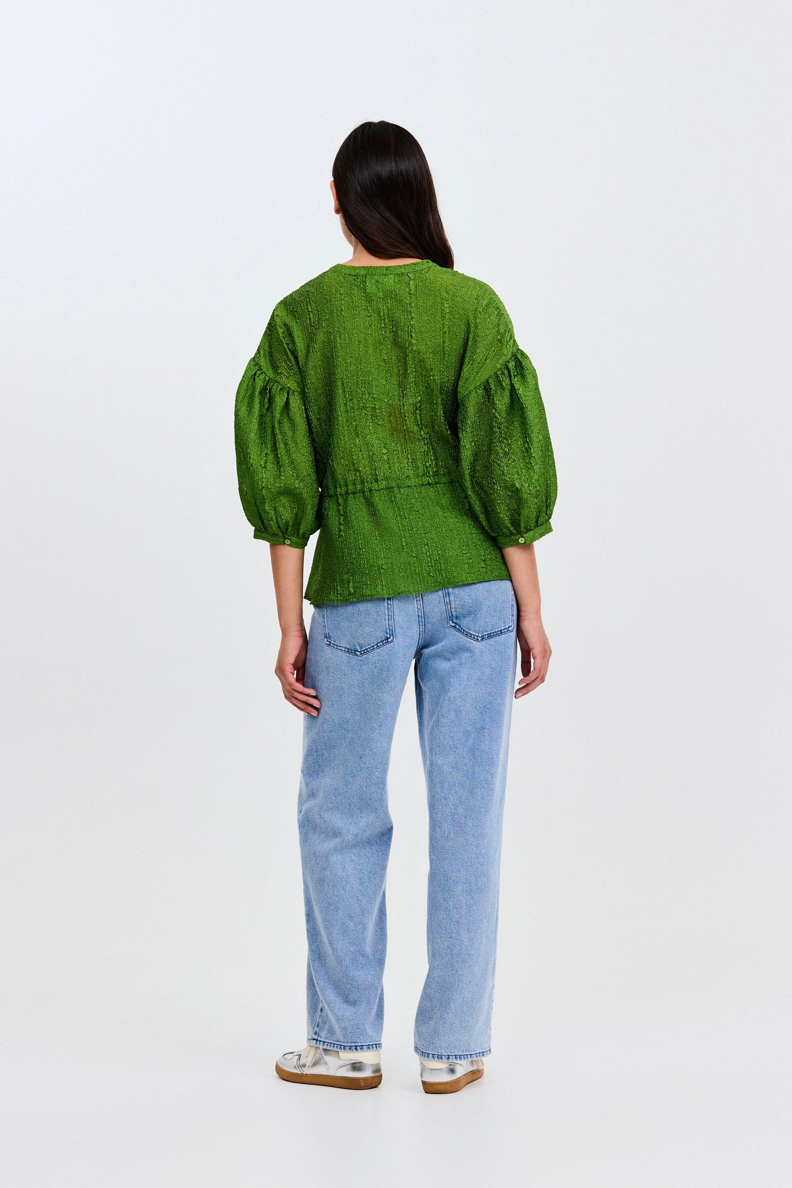 CKS - SOBER - blouse short sleeves - green