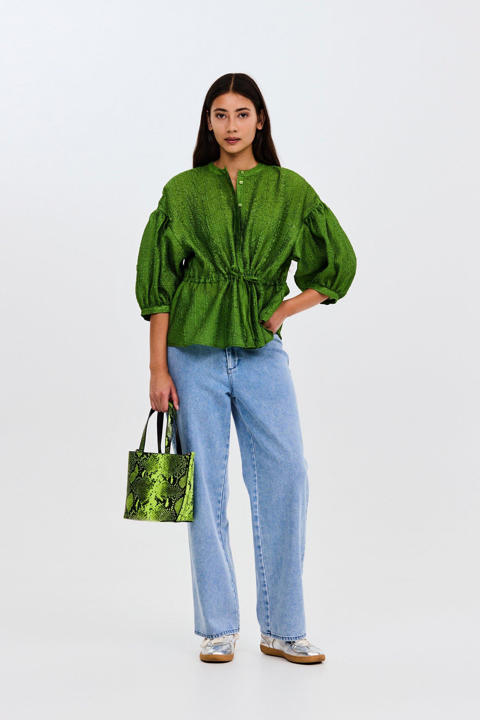 CKS - SOBER - blouse short sleeves - green