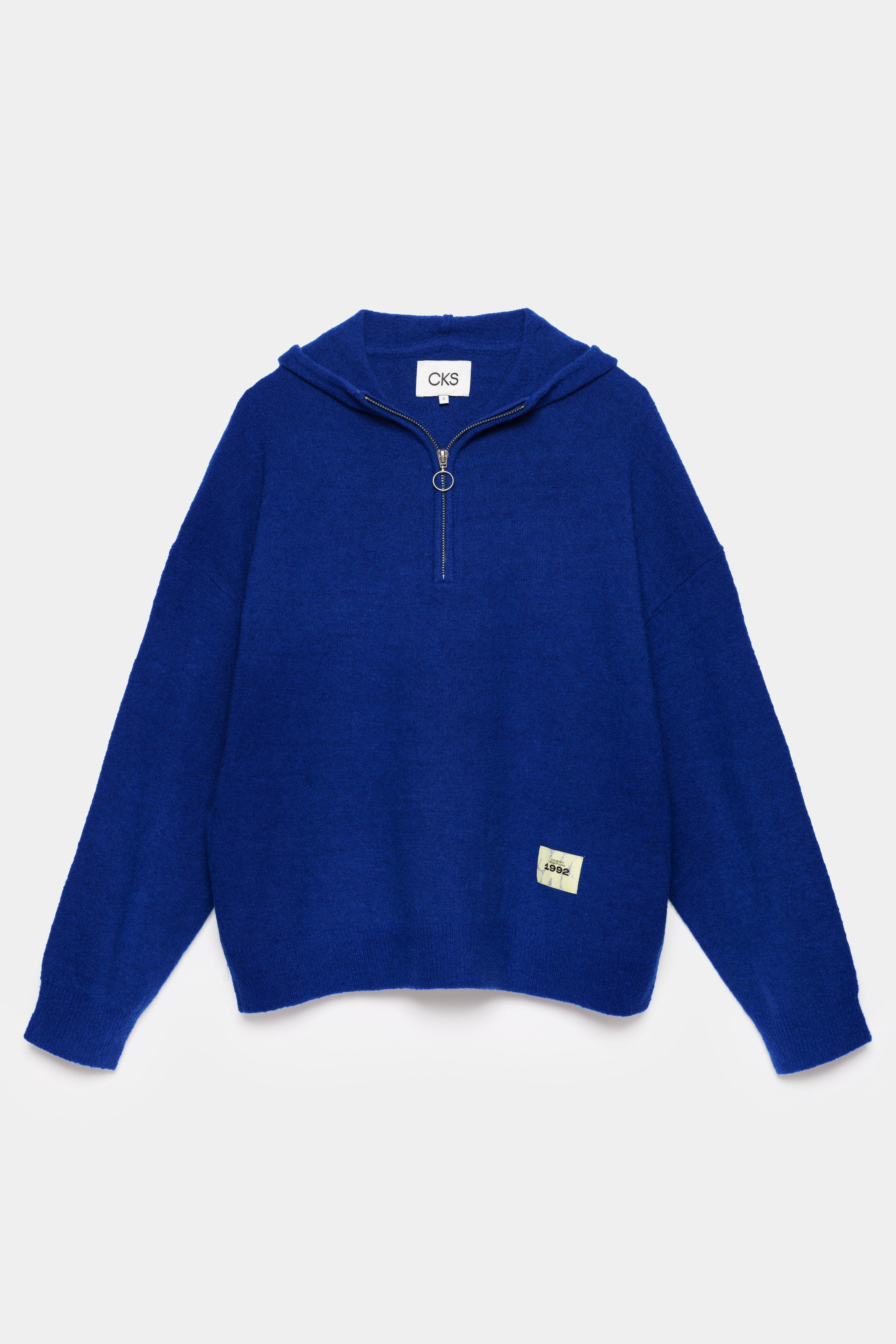 CKS - PROTECT - sweater met capuchon - felblauw