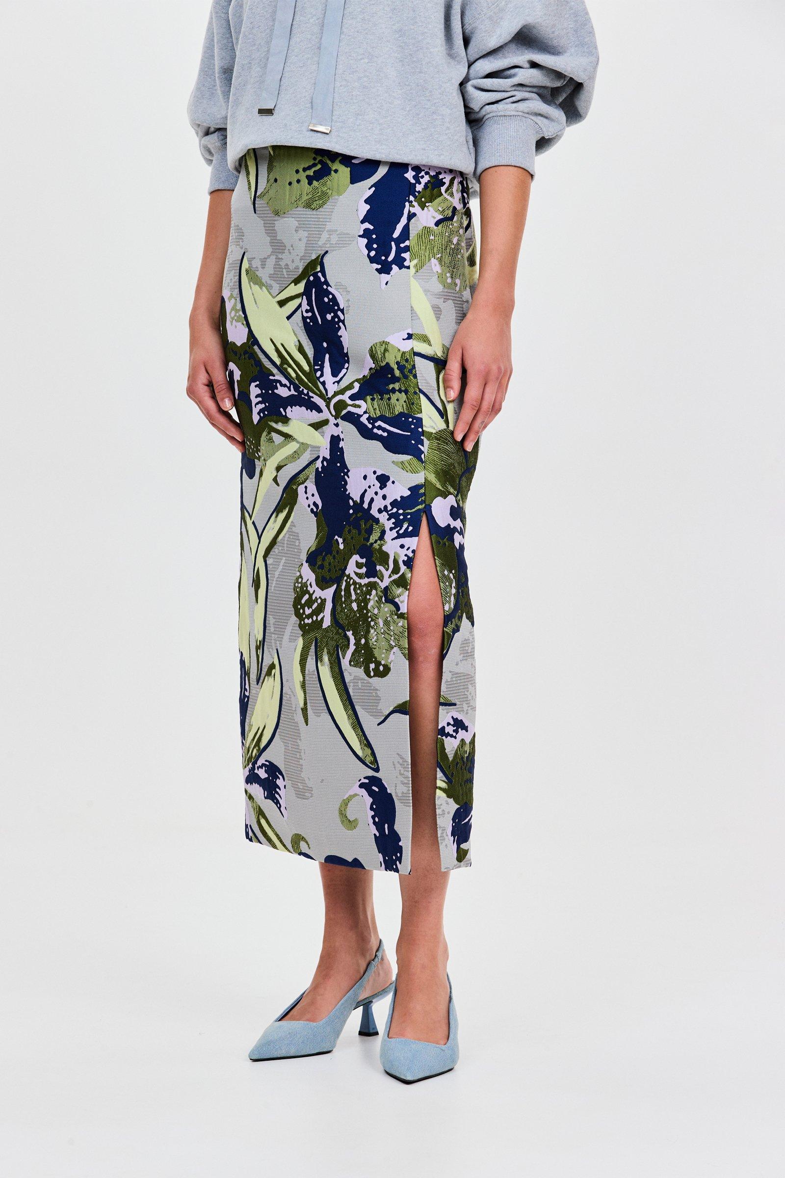 CKS - SKON - midi skirt - grey