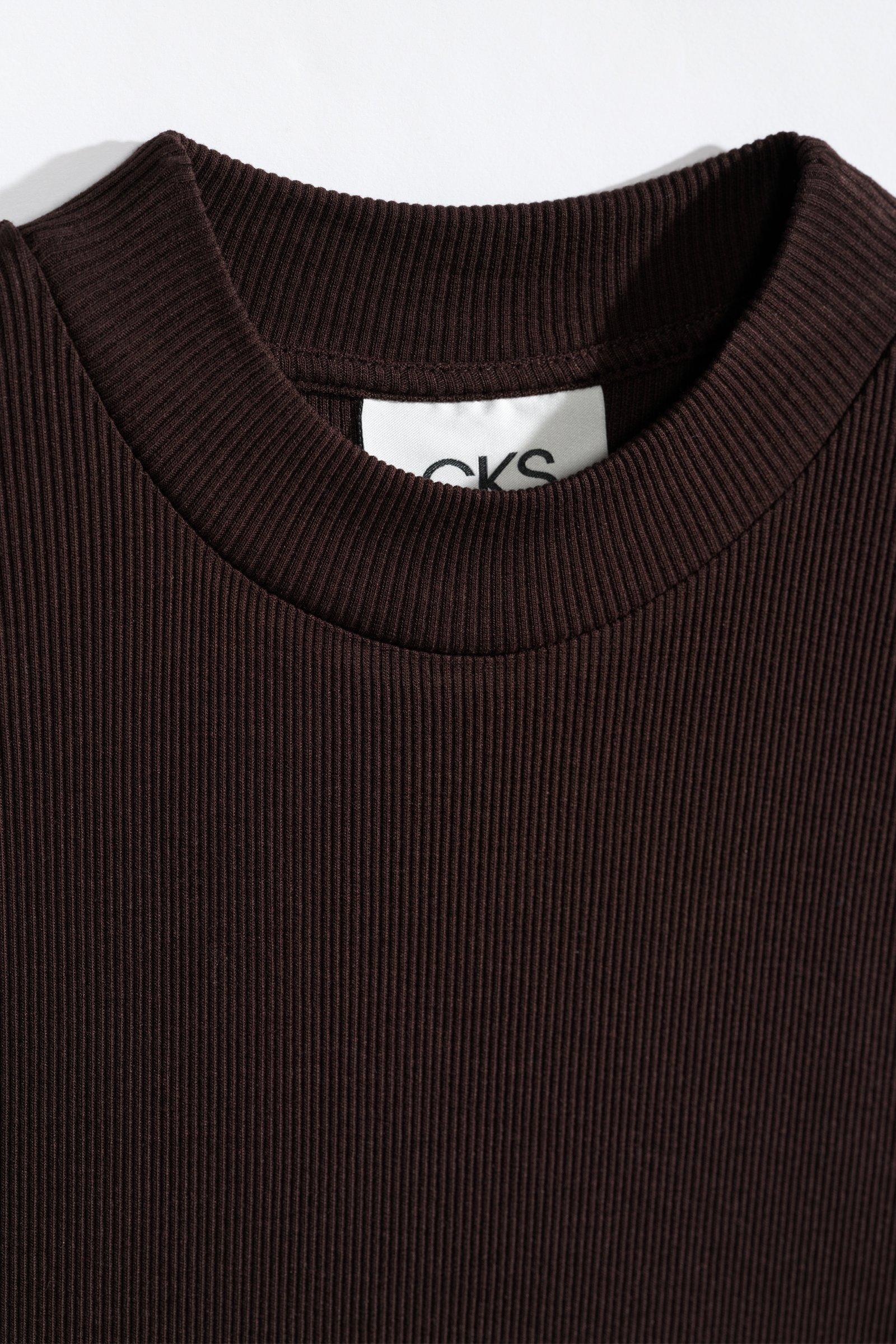 CKS - TIBOR - t-shirt long sleeves - dark brown