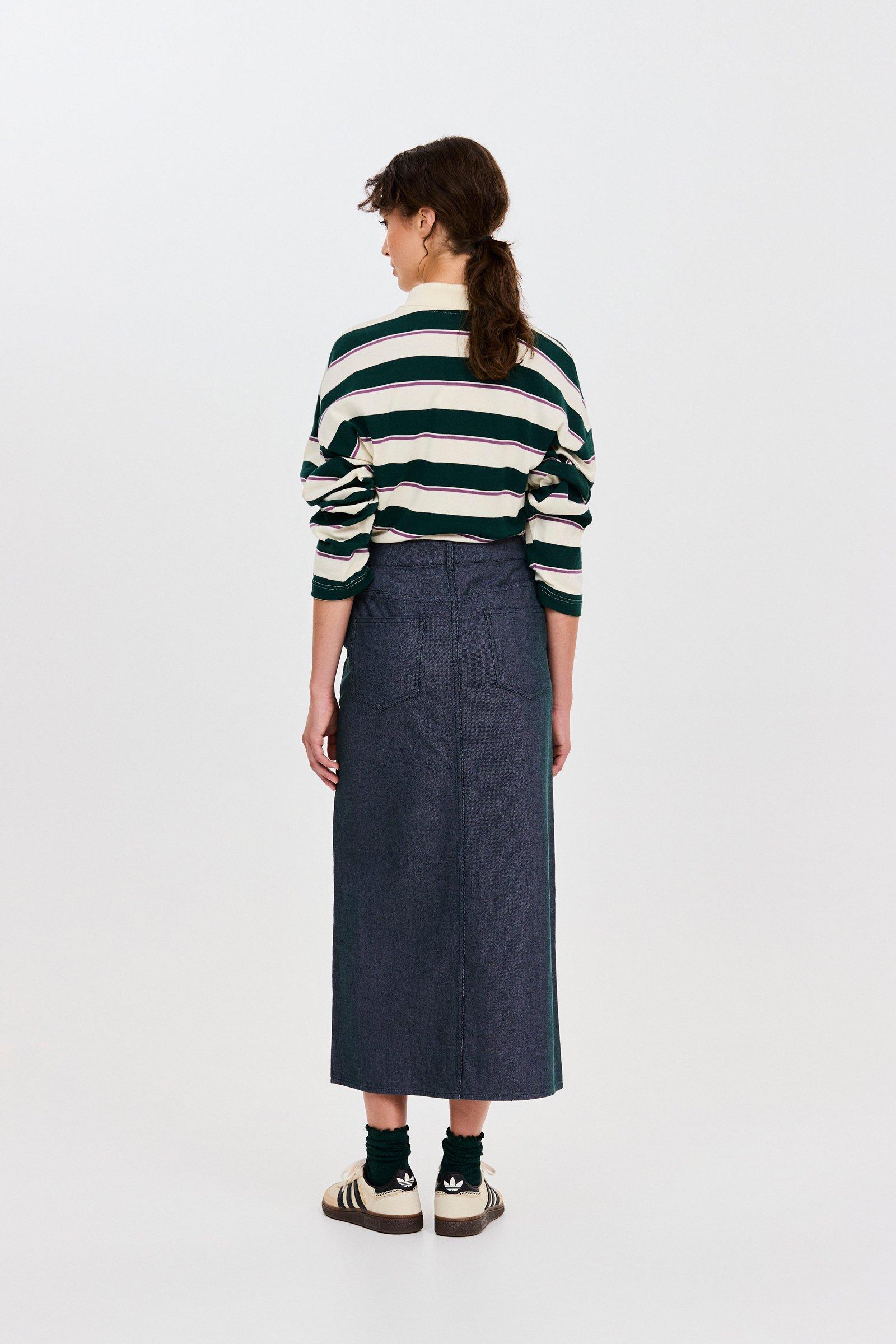 CKS - SKIPPER - midi skirt - dark green