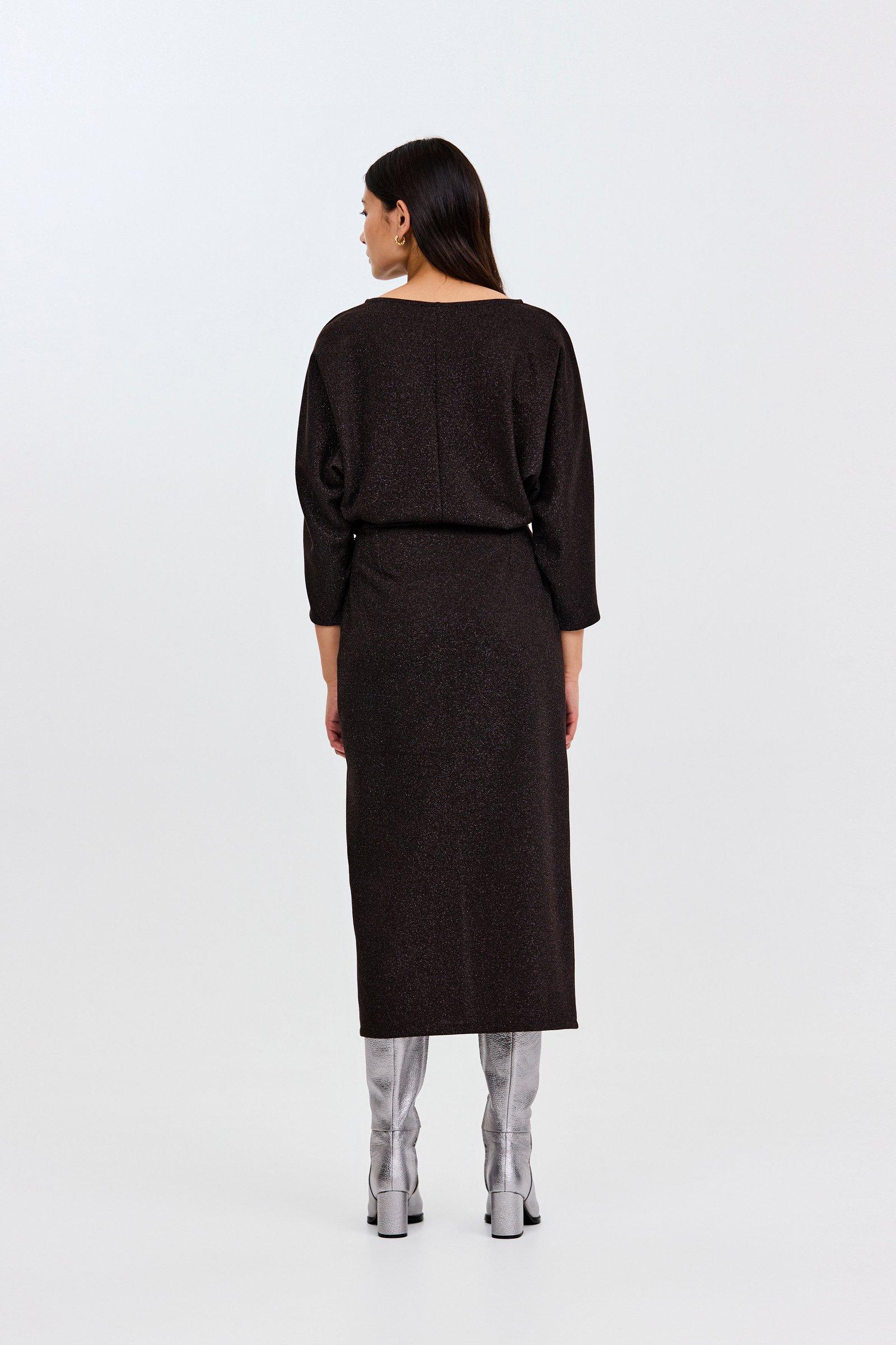 CKS - DAVIN - Midi-Kleid - Dunkelbraun
