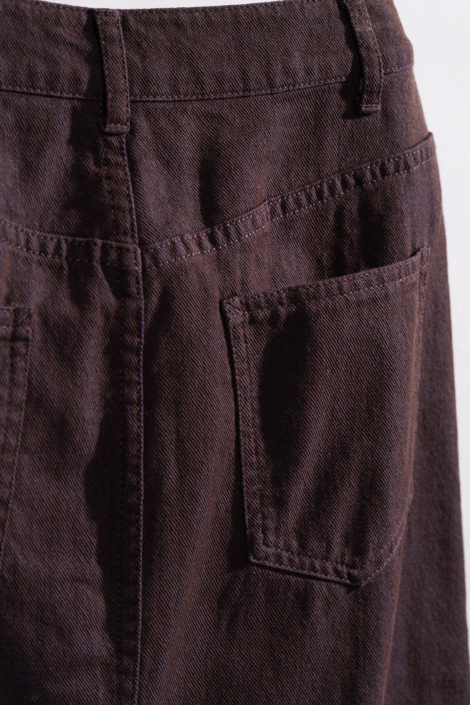 CKS - SKIPPA - midi skirt - dark brown