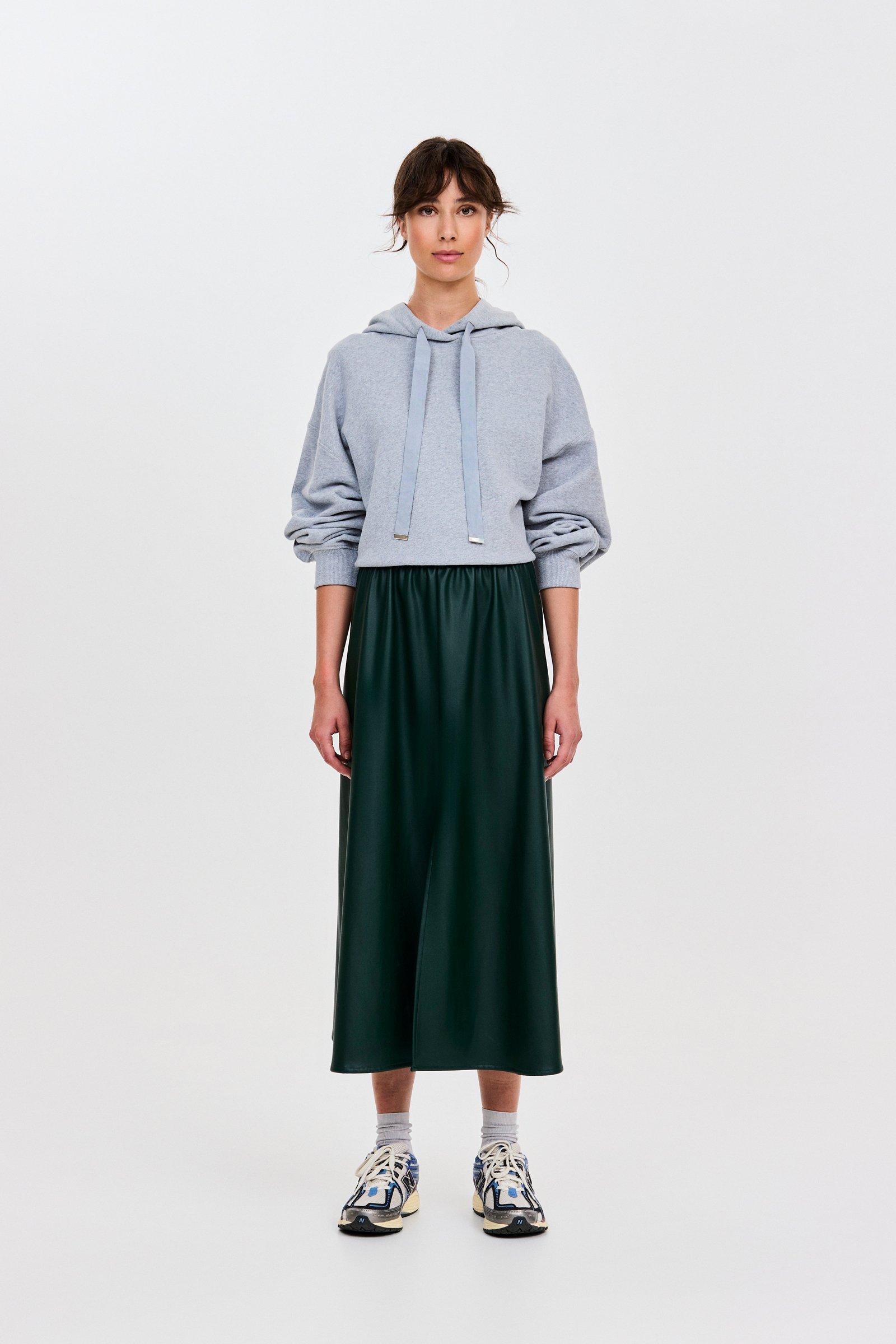 CKS - SKALLIE - midi skirt - dark green