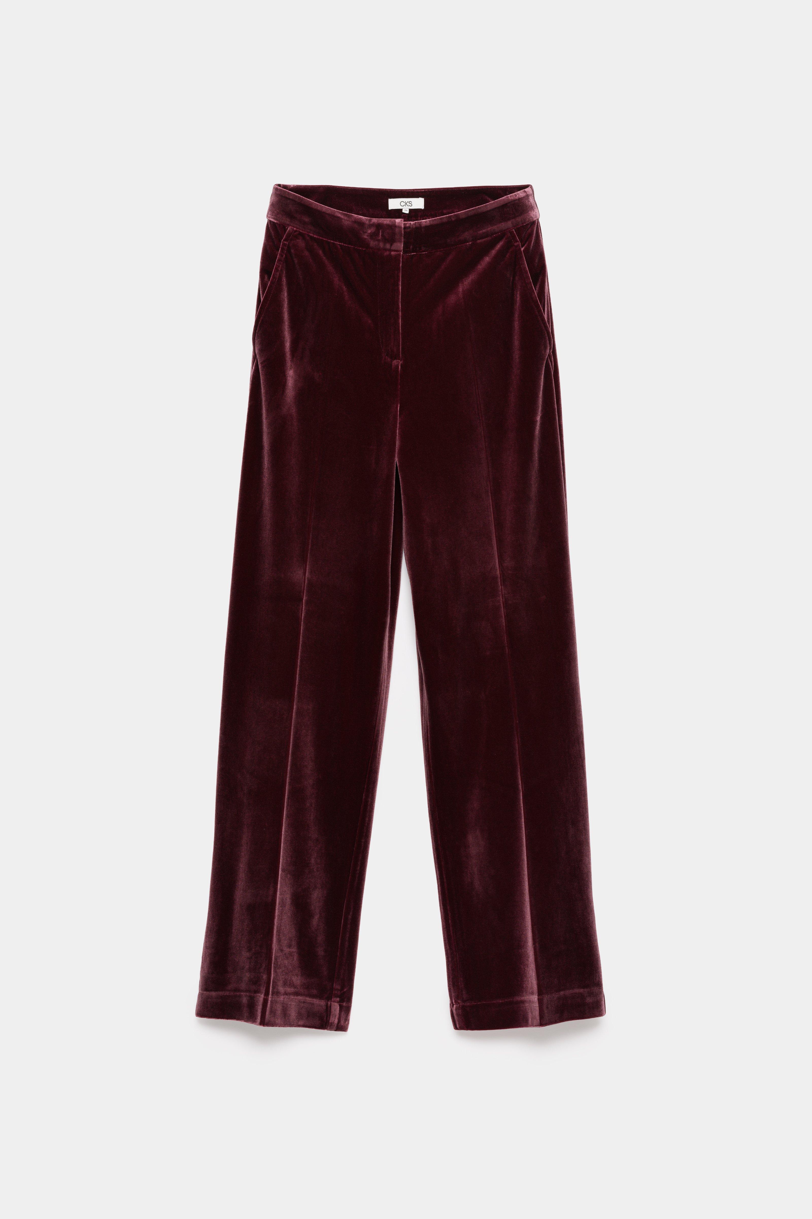 CKS - TONKSONA - pantalon long - rouge foncé