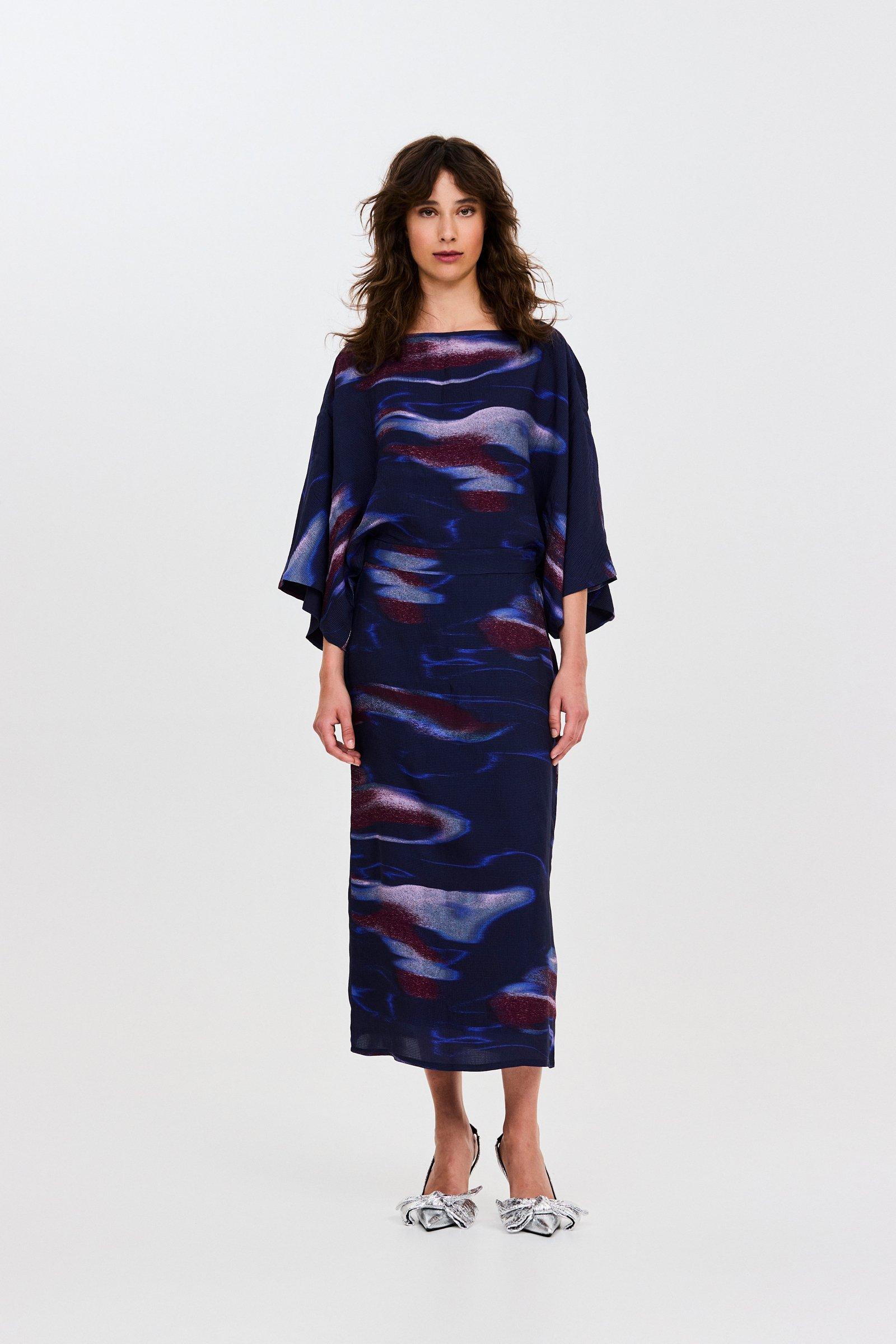 CKS - DAMBAR - robe longue - bleu foncé