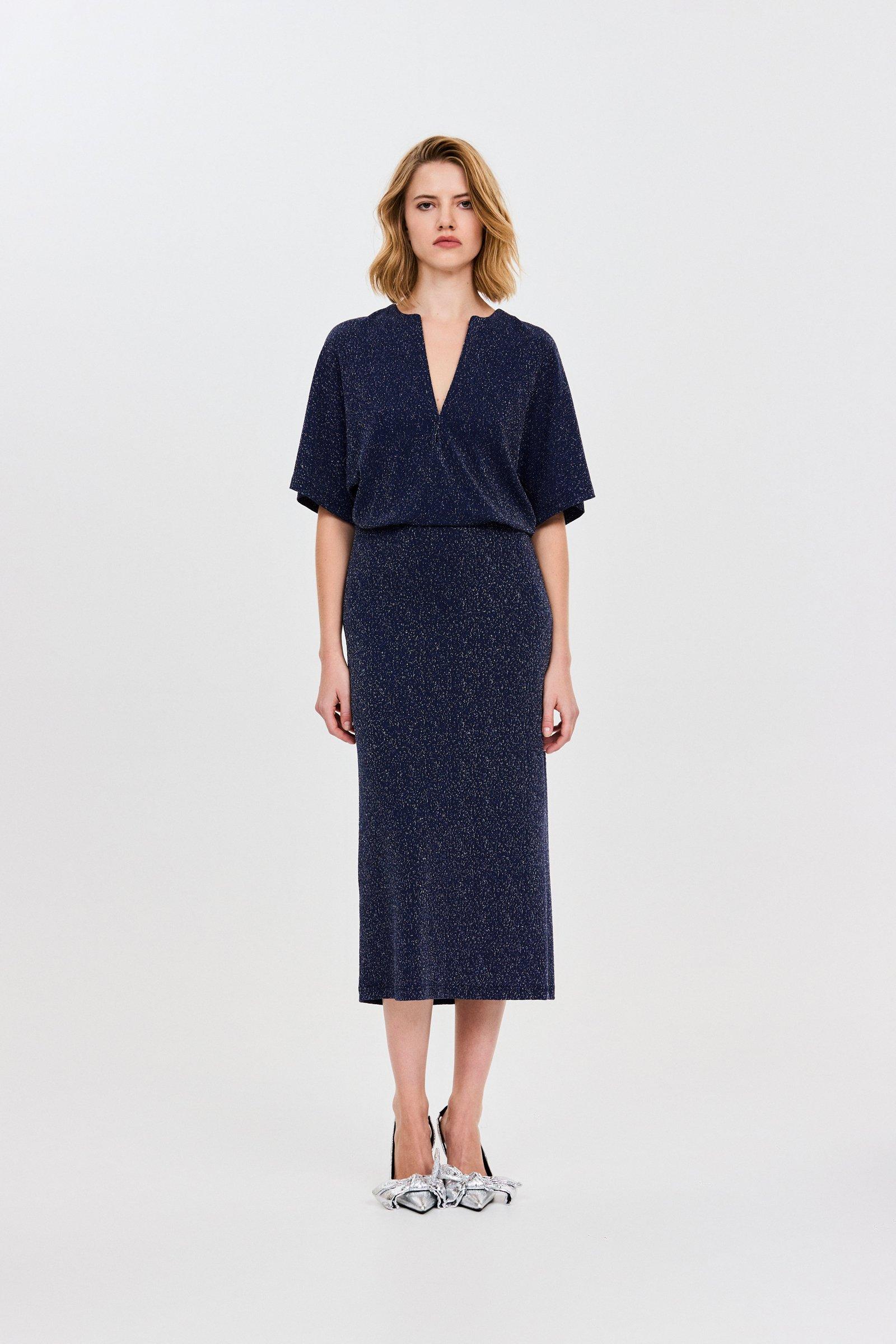 CKS - DOLL - robe longue - bleu foncé