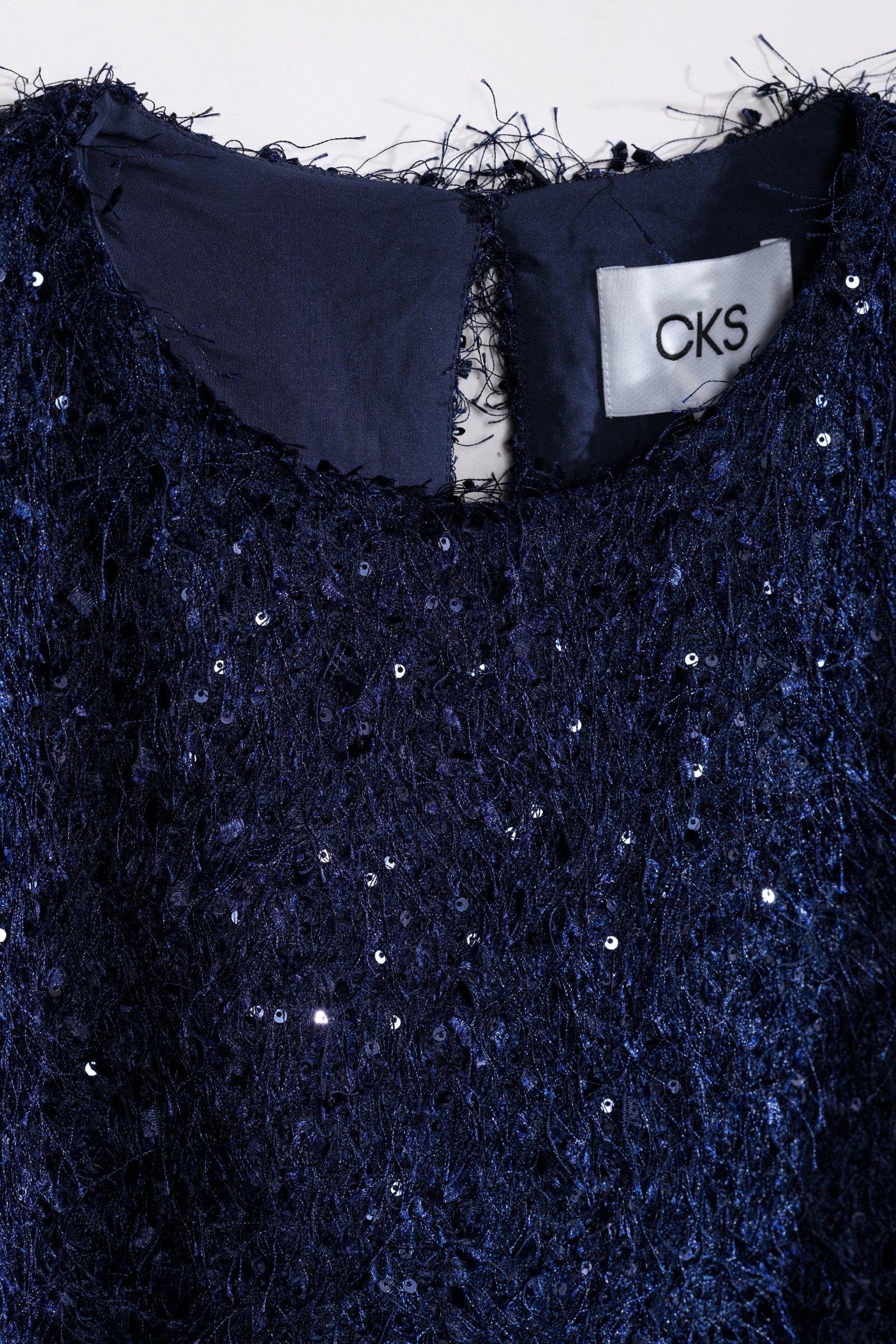 CKS - TIPPER - blouse short sleeves - dark blue