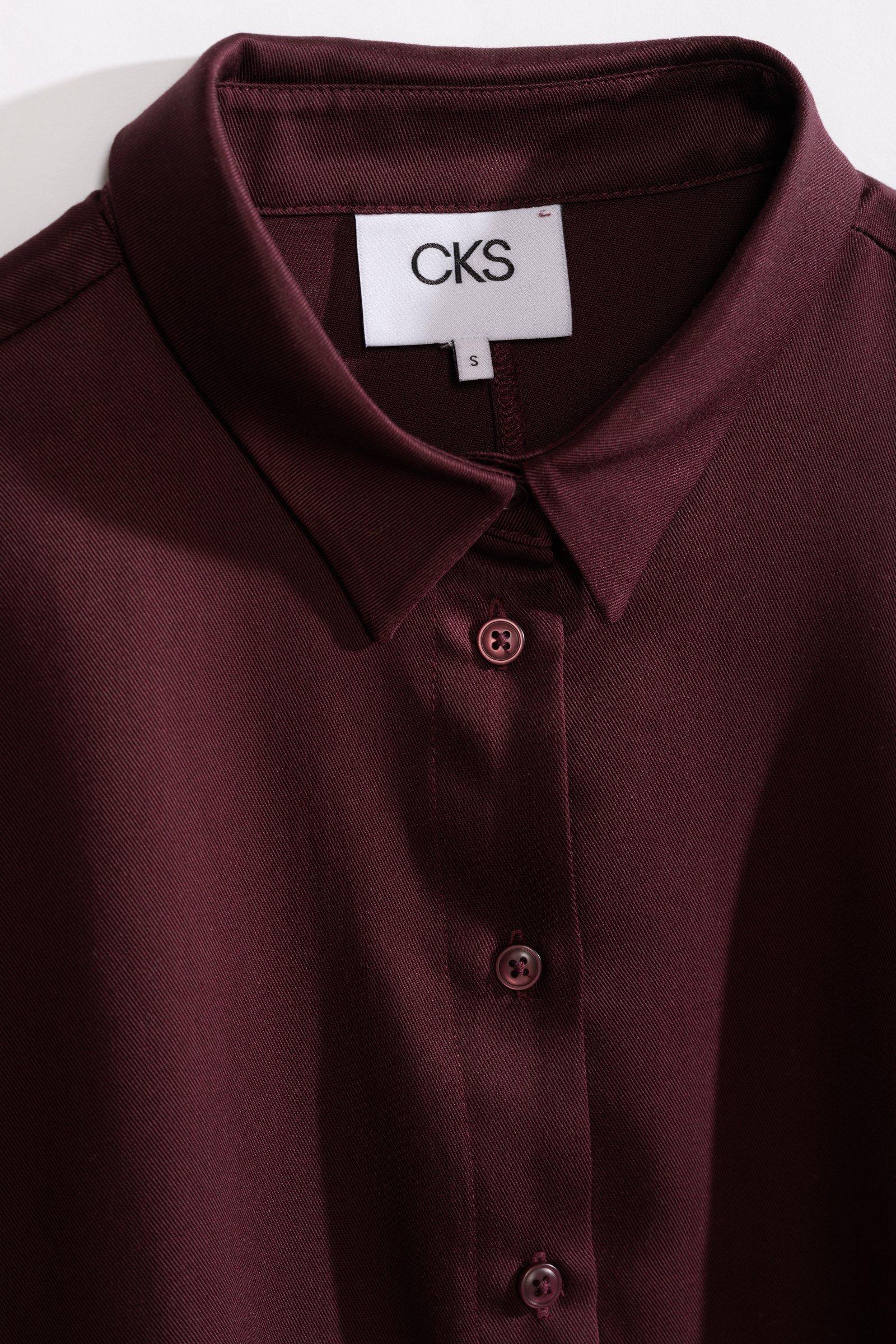 CKS - SELALONG - blouse korte mouwen - paars