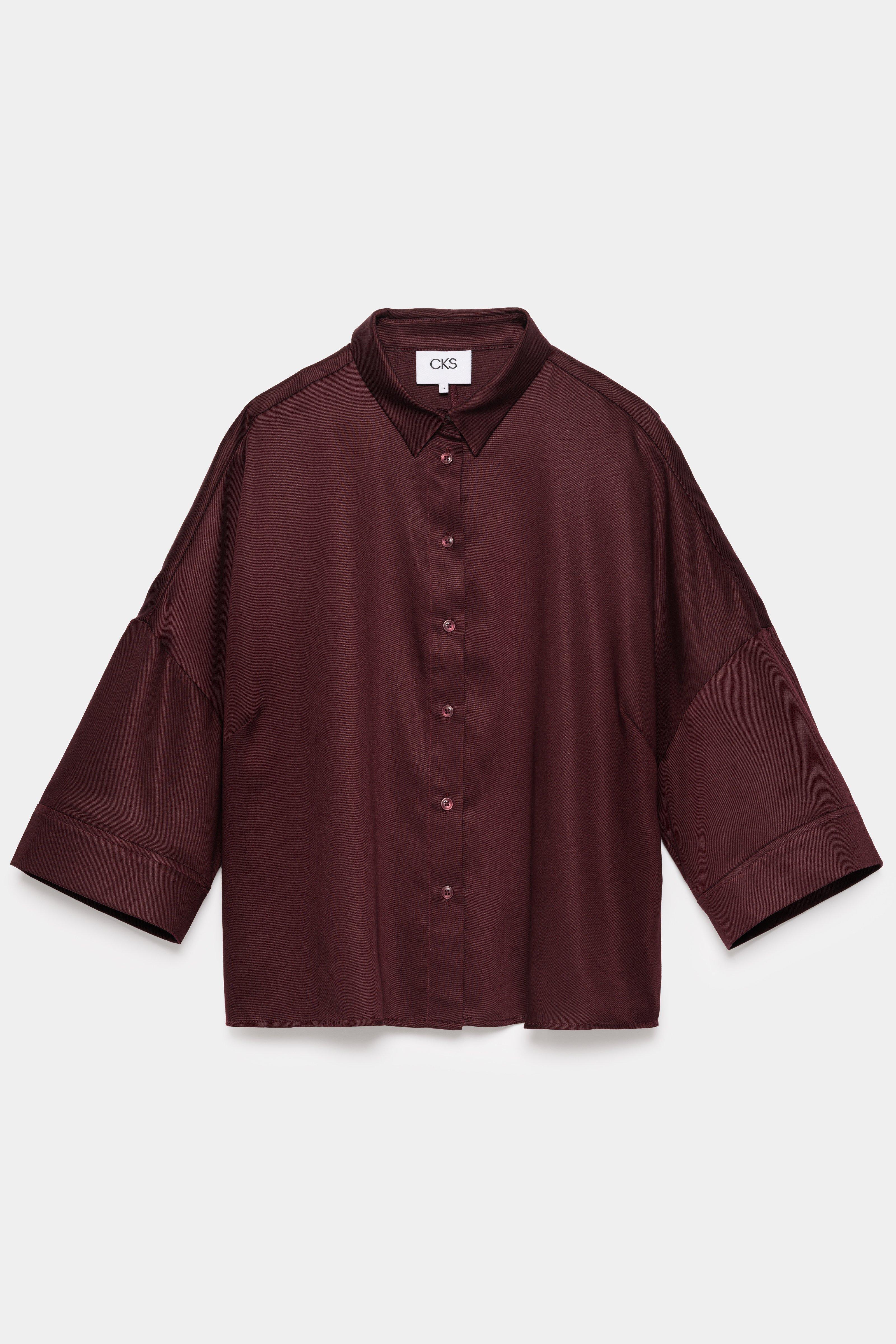 CKS - SELALONG - blouse korte mouwen - paars