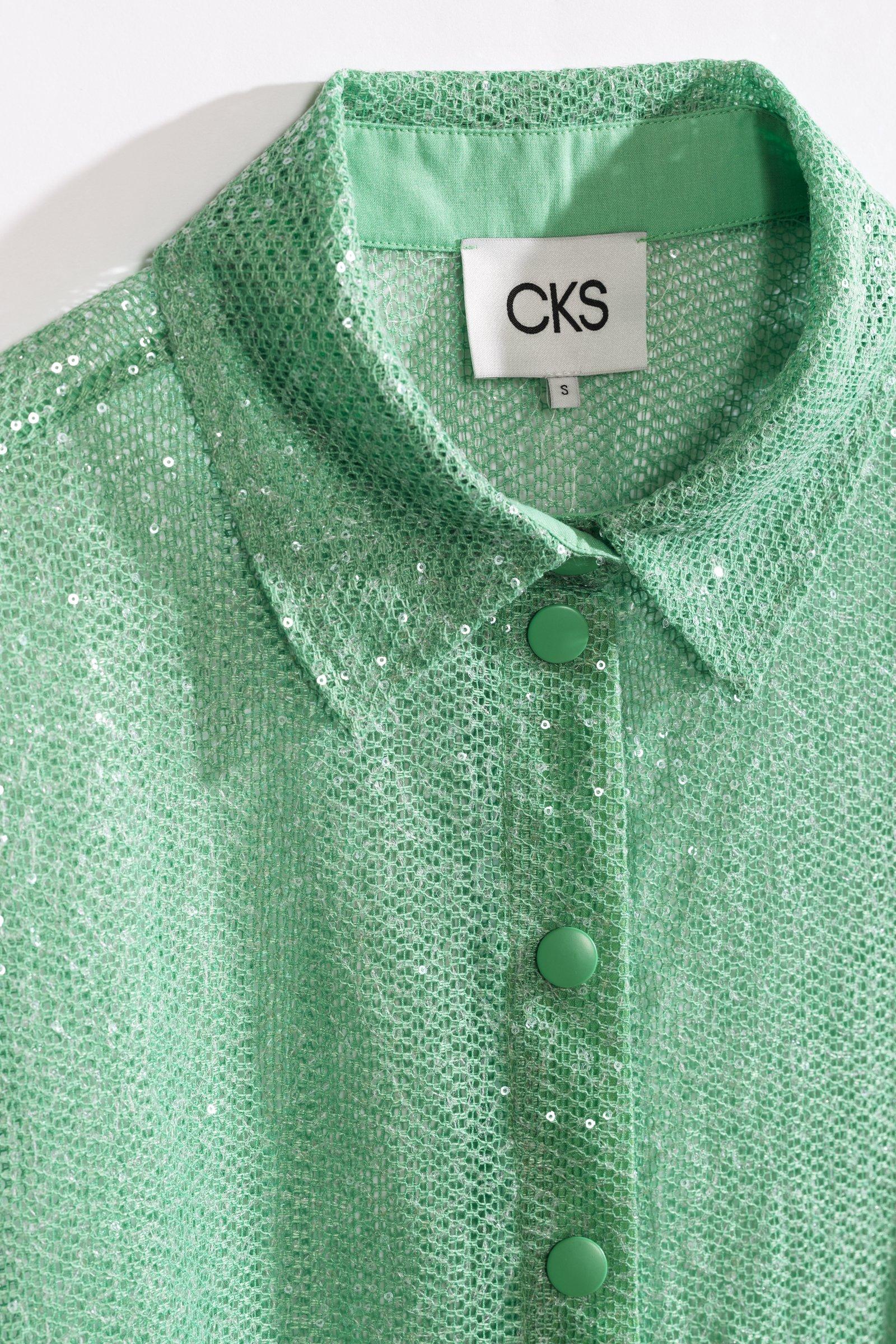 CKS - SELION - blouse korte mouwen - lichtgroen