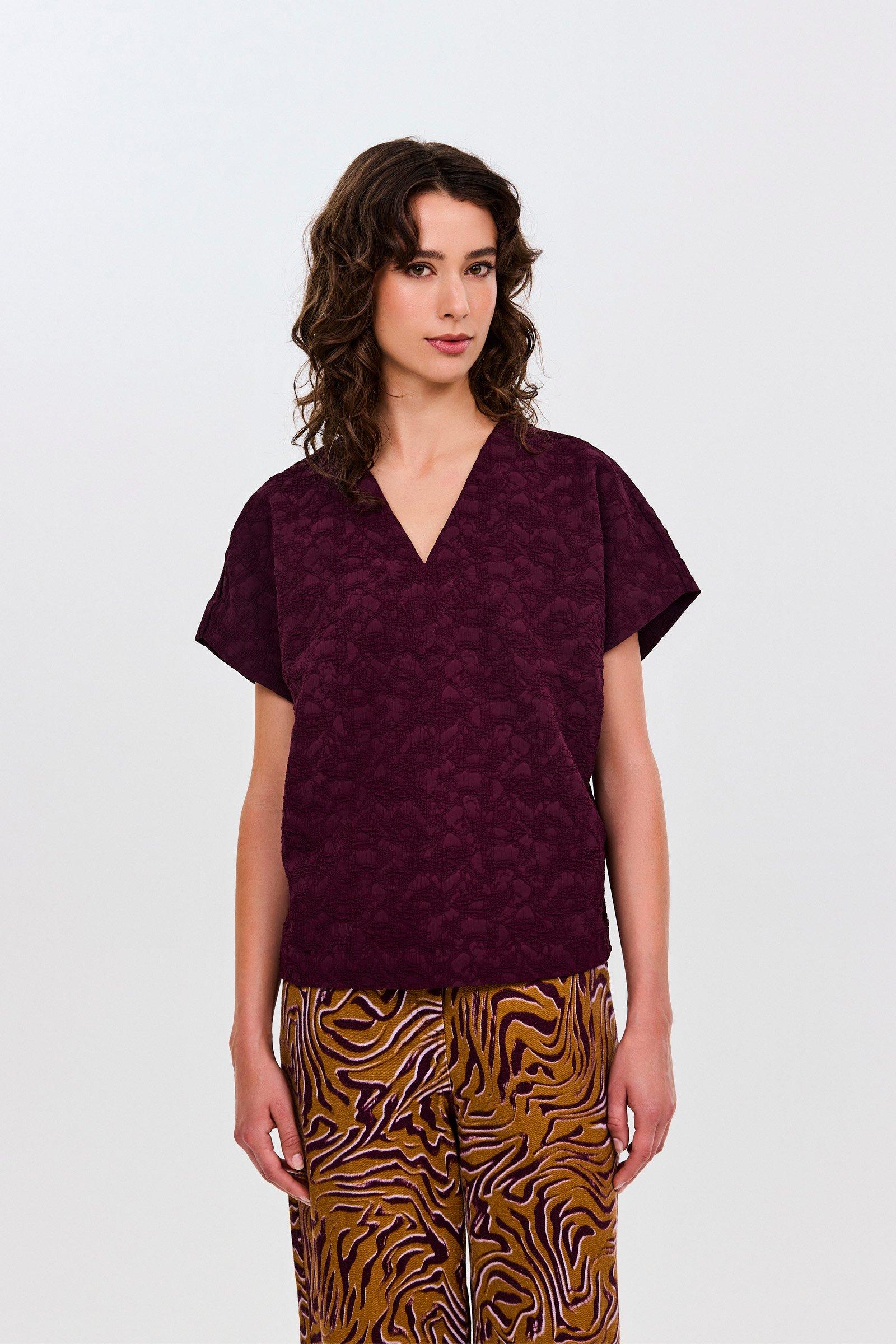 CKS - SABA - blouse short sleeves - purple