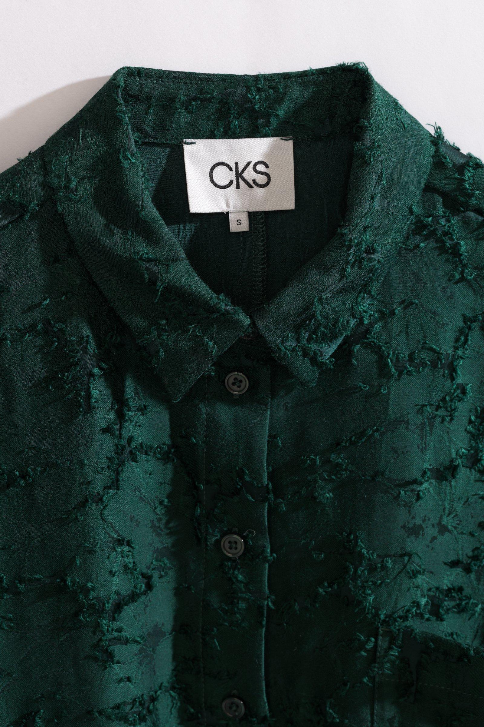 CKS - SELALONG - blouse short sleeves - dark green
