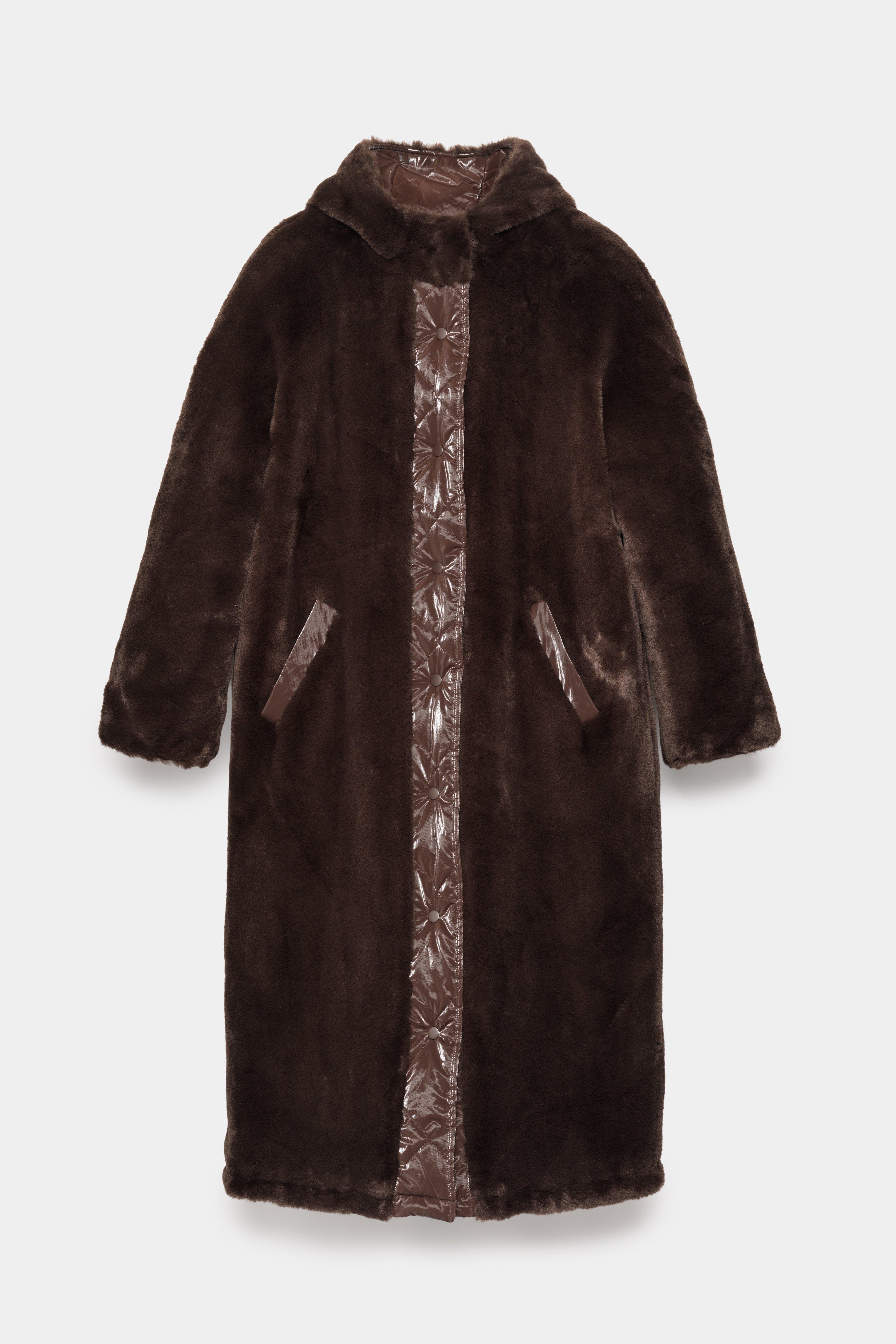 CKS - COBYKO - blouson long - brun foncé