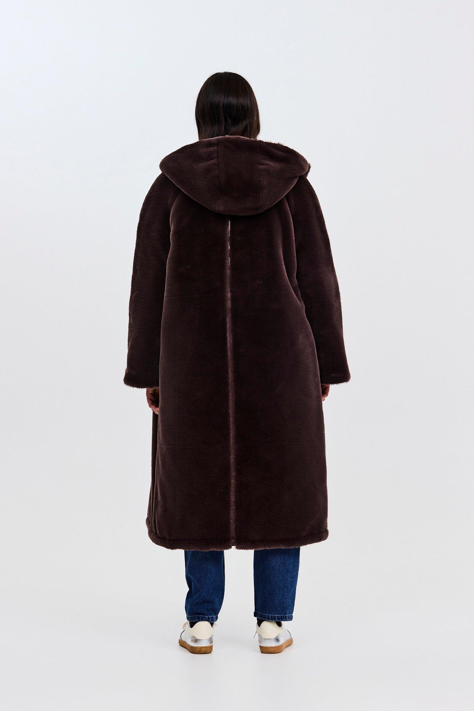 CKS - COBYKO - blouson long - brun foncé