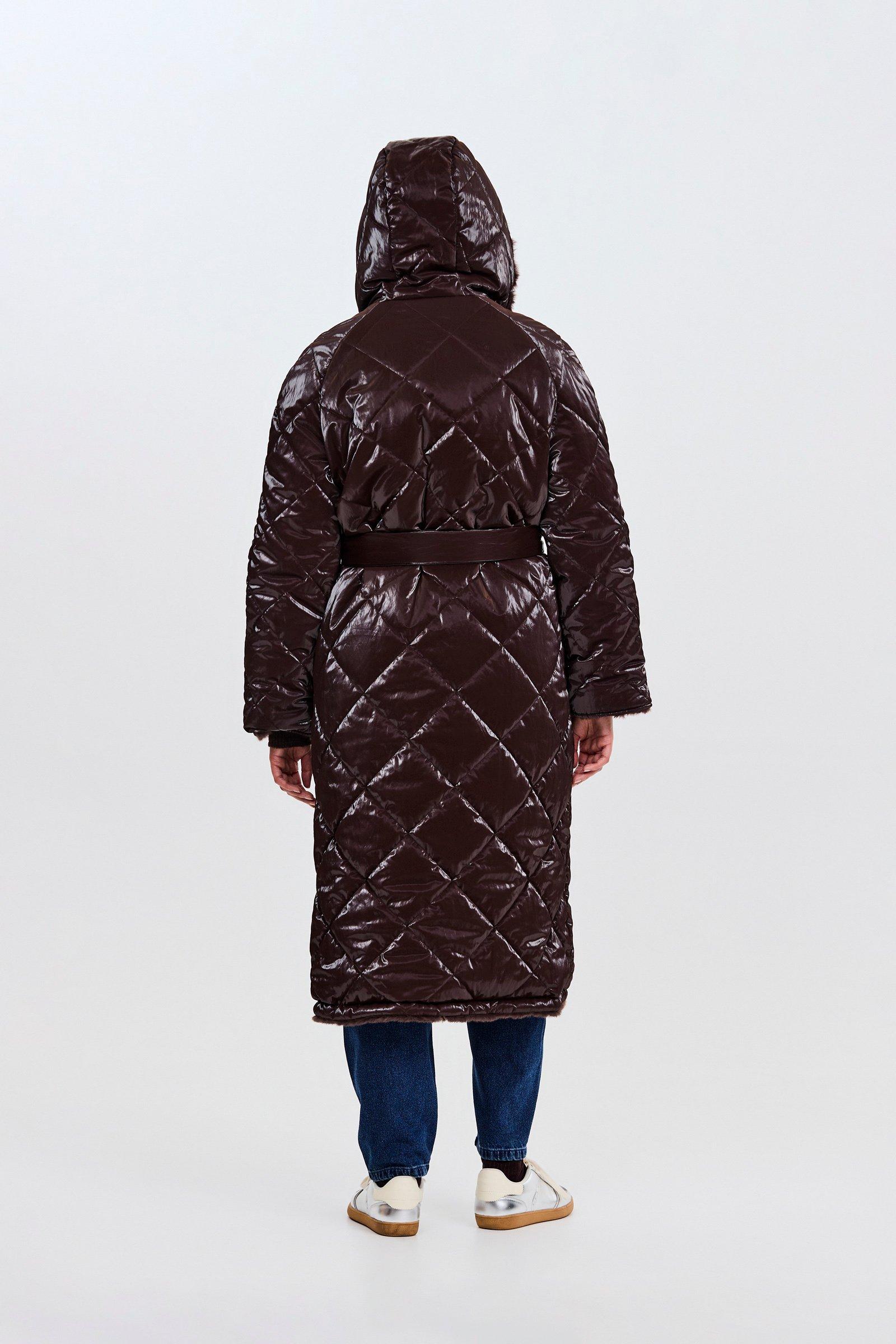 CKS - COBYKO - blouson long - brun foncé