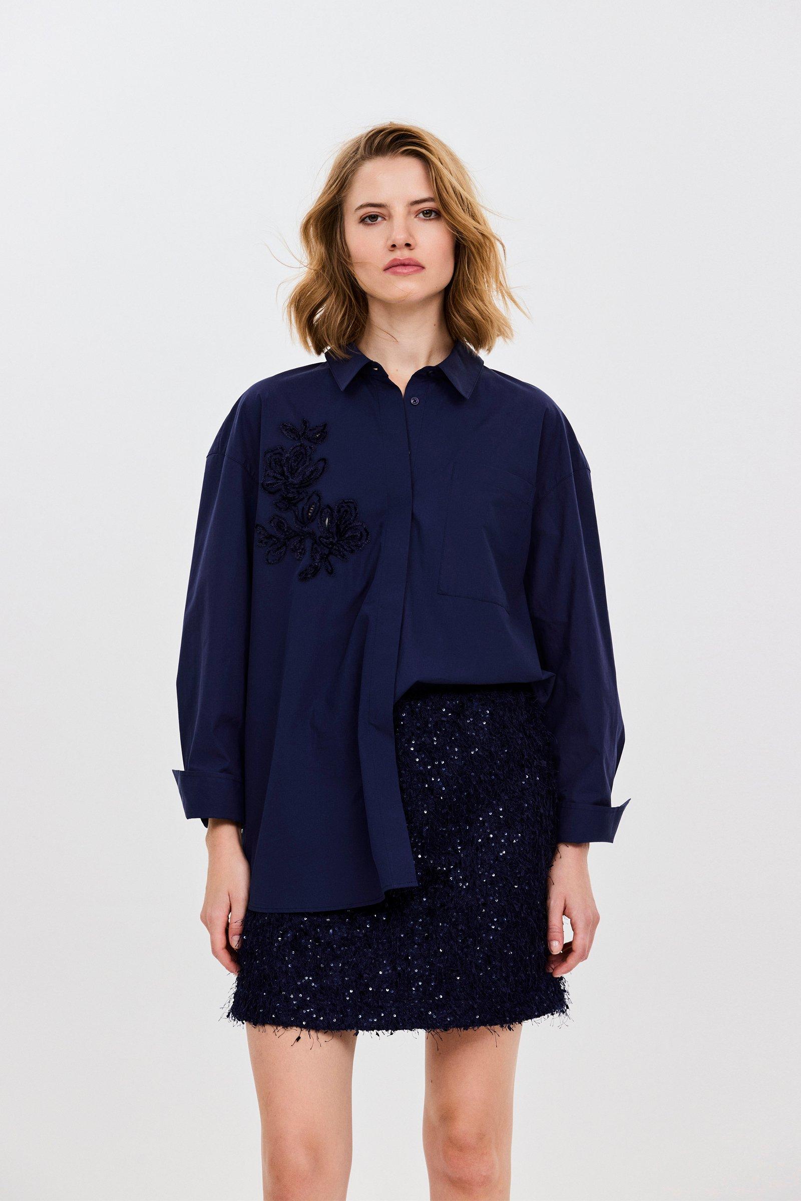 CKS - SURPRISES - blouse lange mouwen - donkerblauw