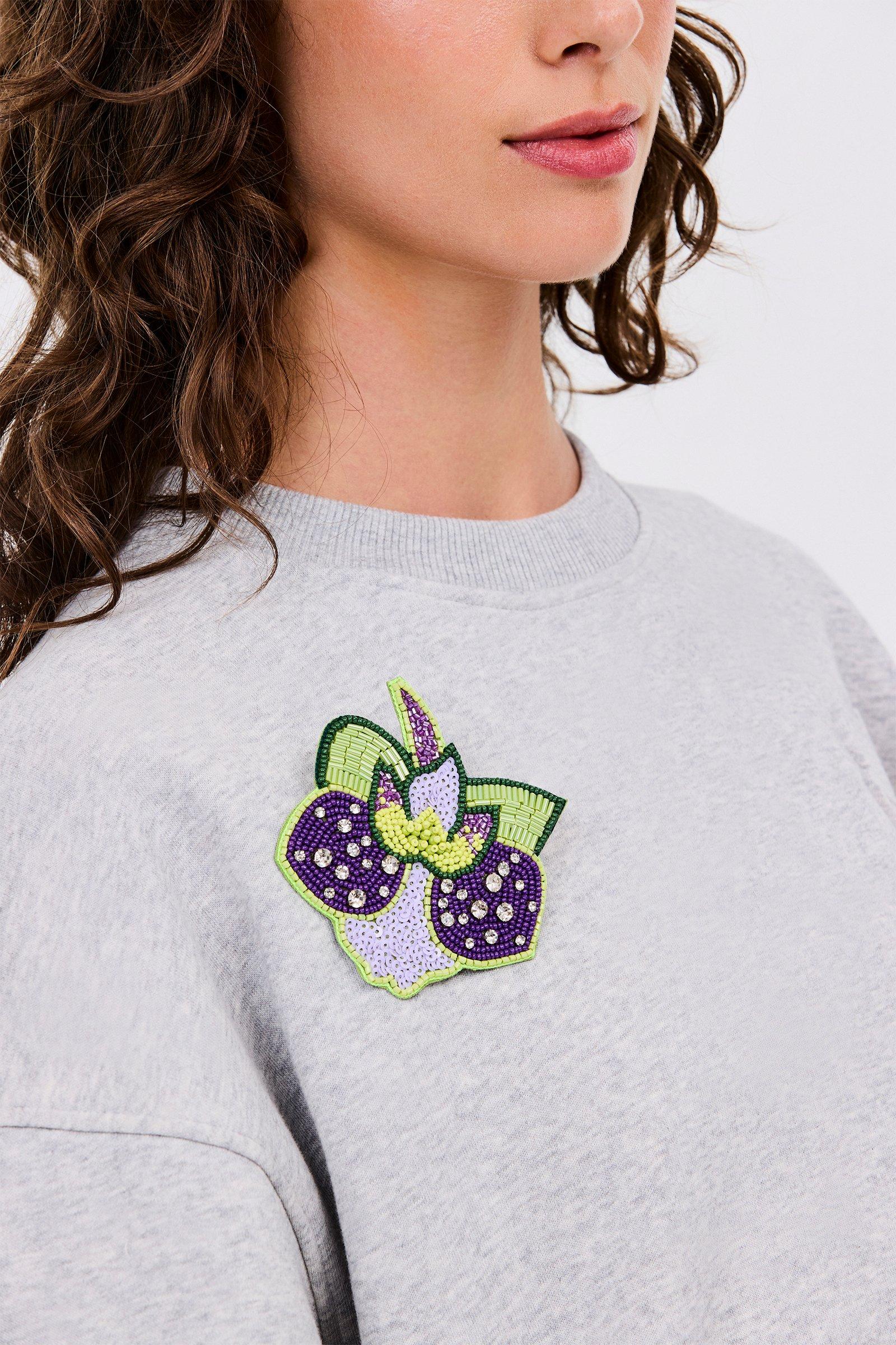 CKS - BROOCH FLOWER - Brosche - Fliederfarben