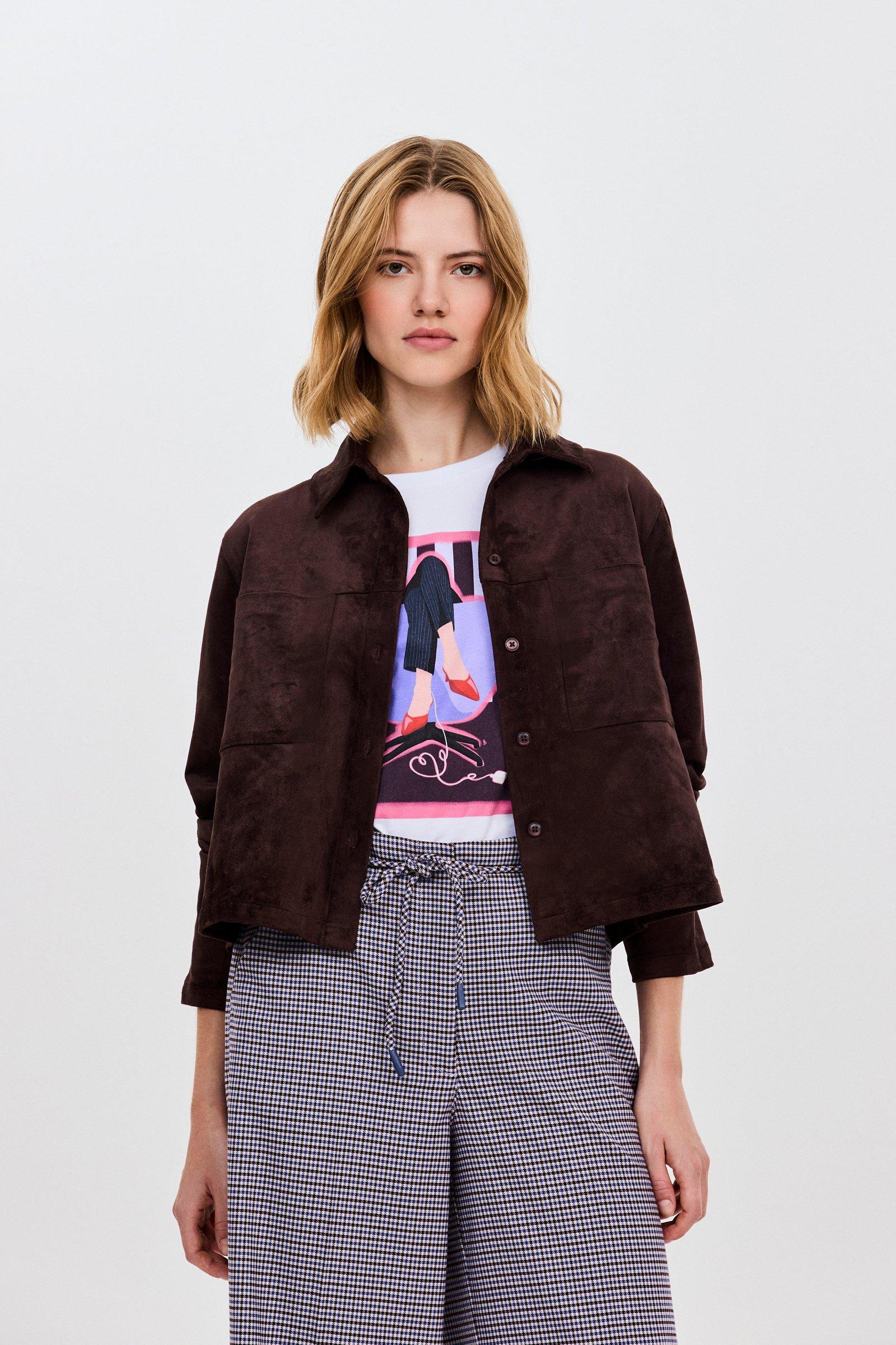CKS - SELFIE - short jacketfantasy - dark brown